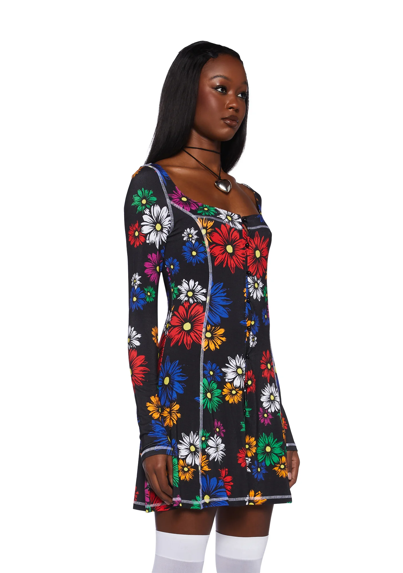 Botanic Bliss Mini Dress - Floral - Image 3