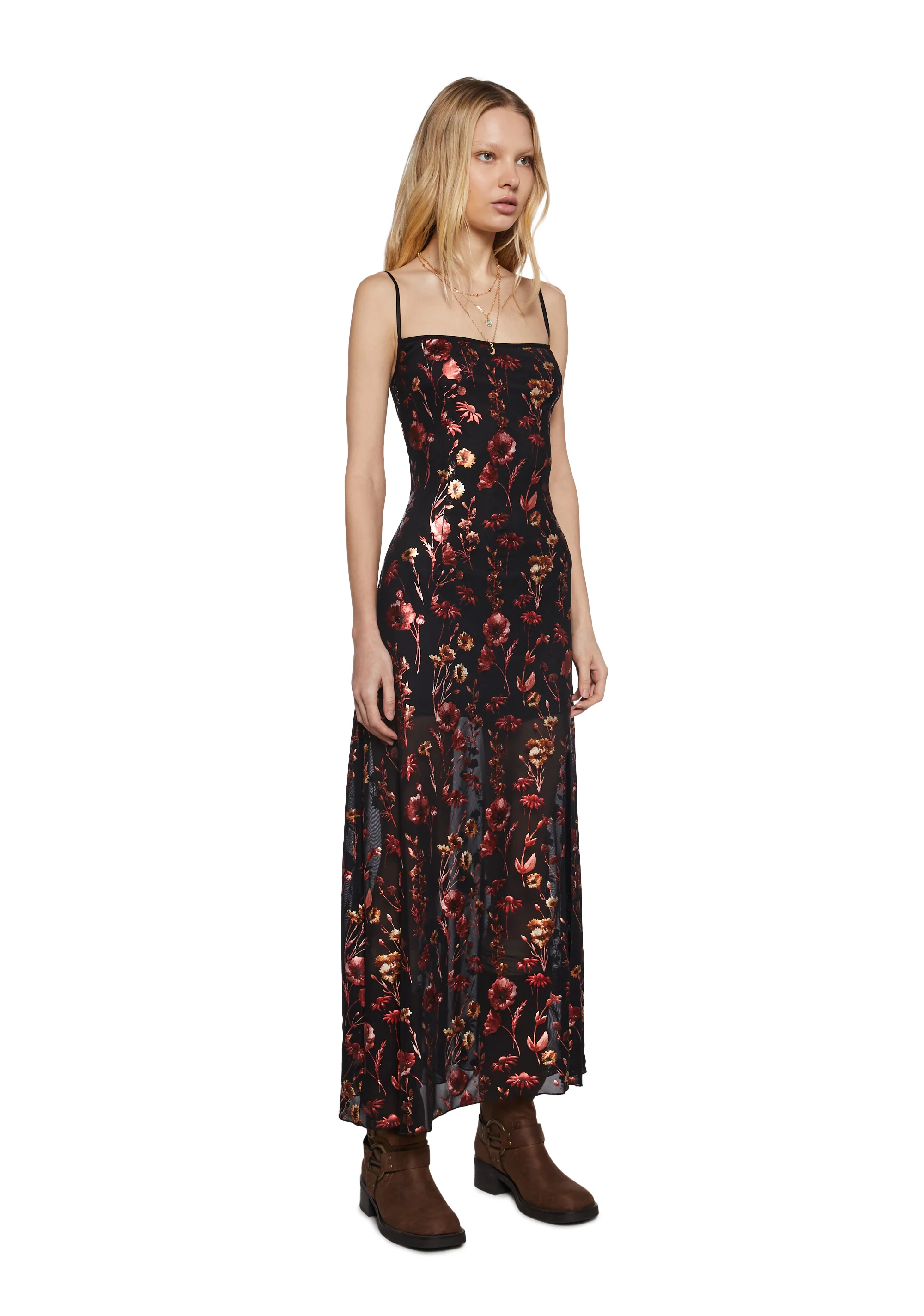 Botanical Elegance Floral Midi Dress - Image 3