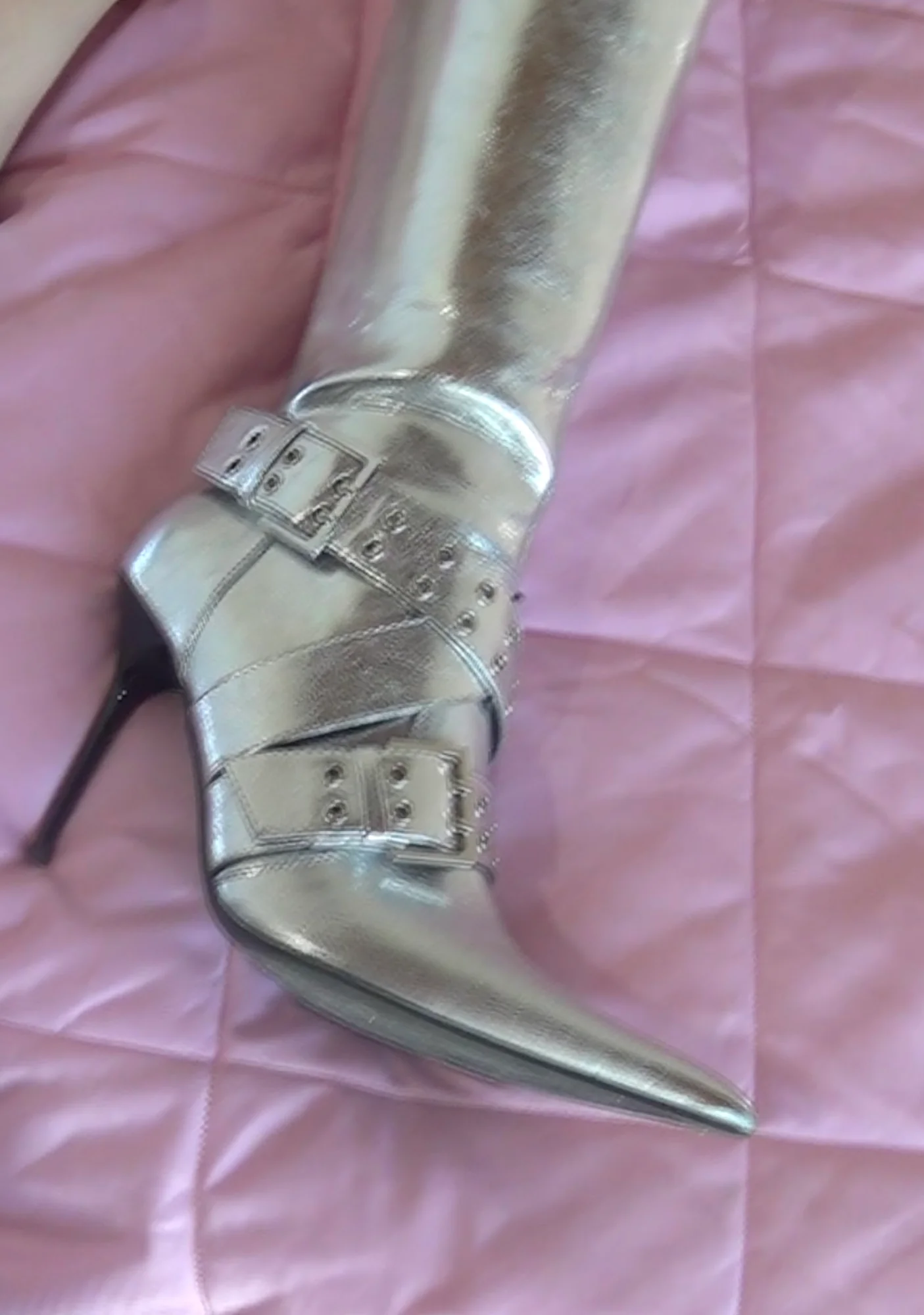 Boulevard Knee High Boots - Silver - Image 5