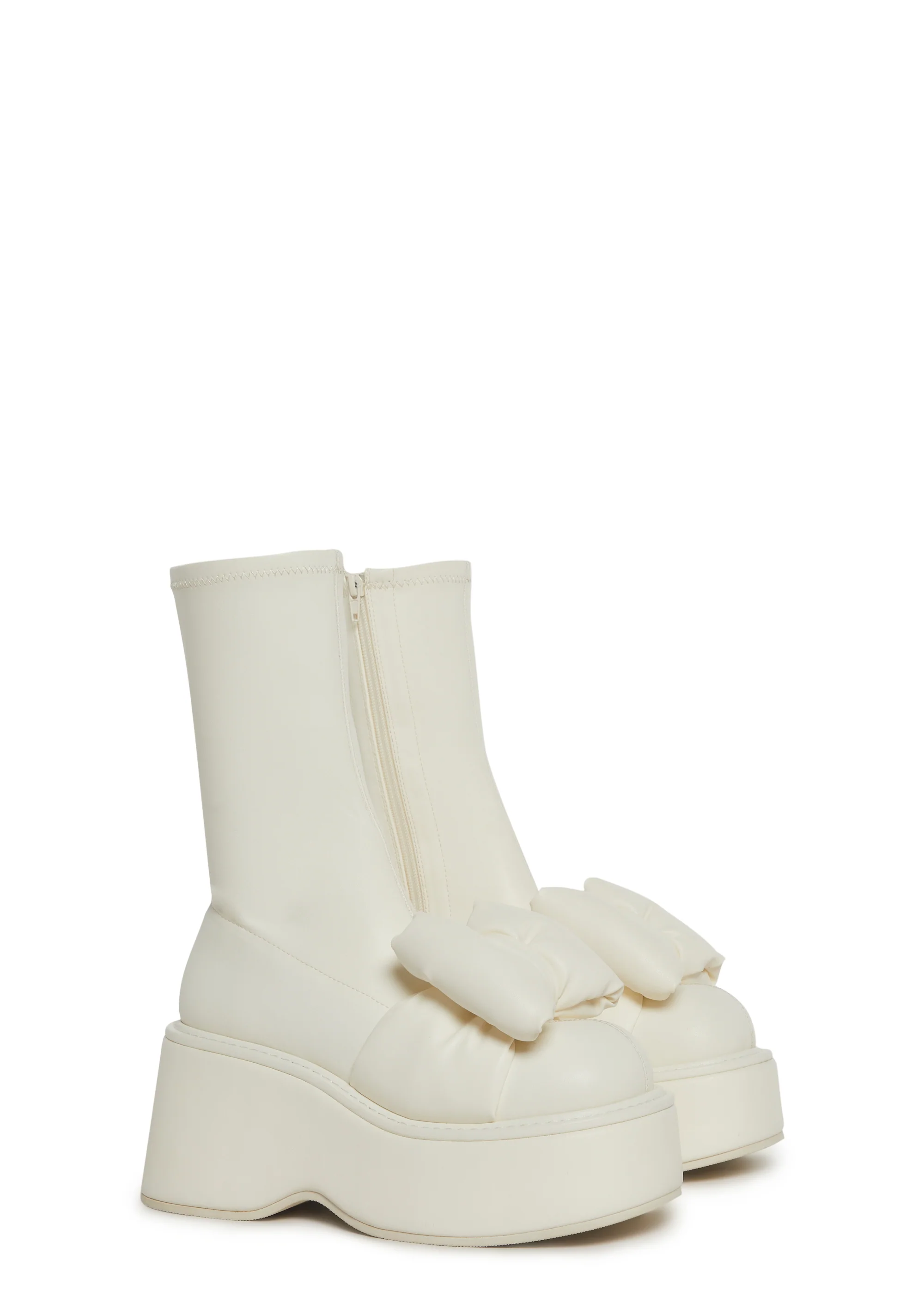 Make It Mine Bow Booties - White - Image 2