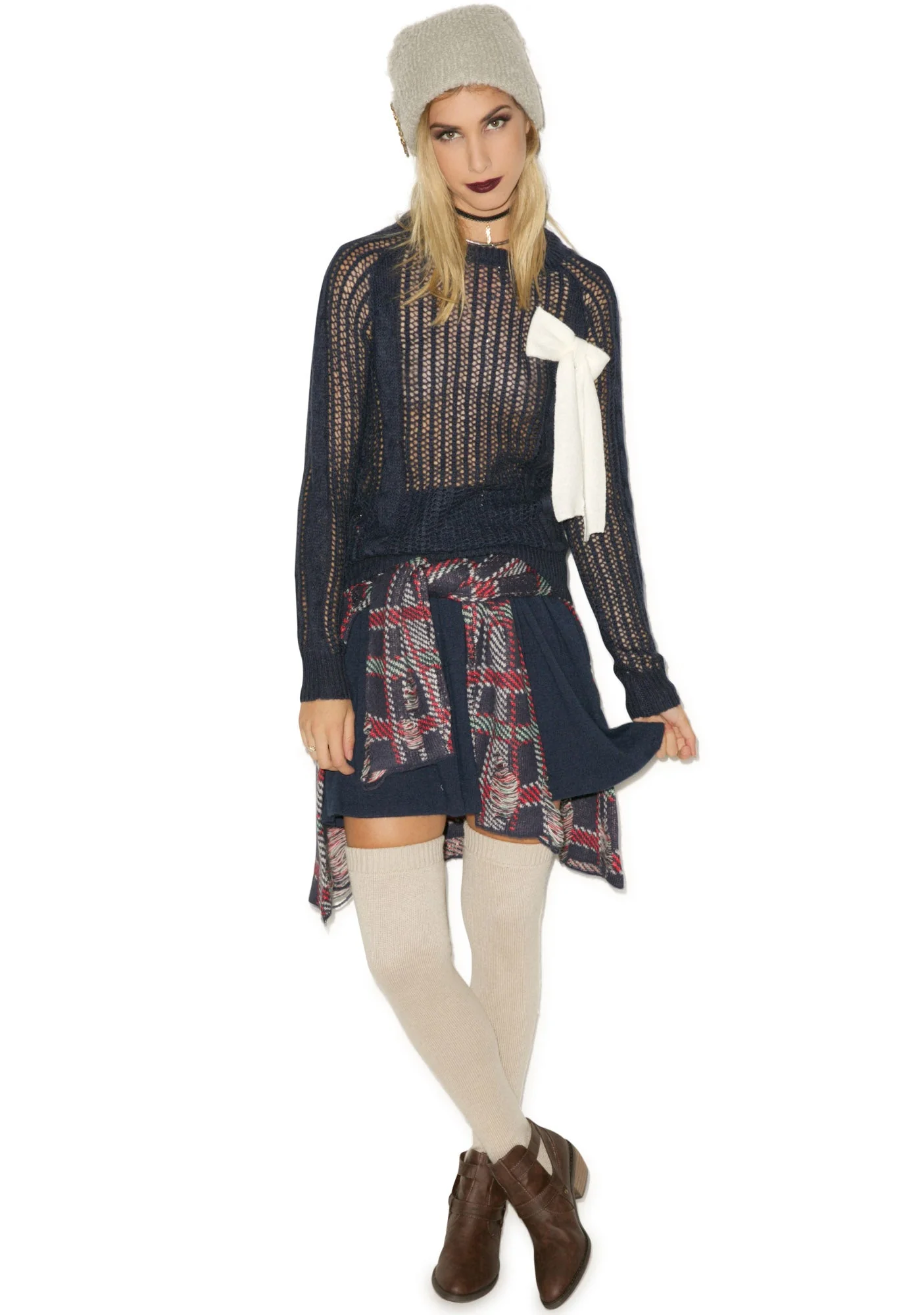 Bow Party Sweater - Black - Image 8