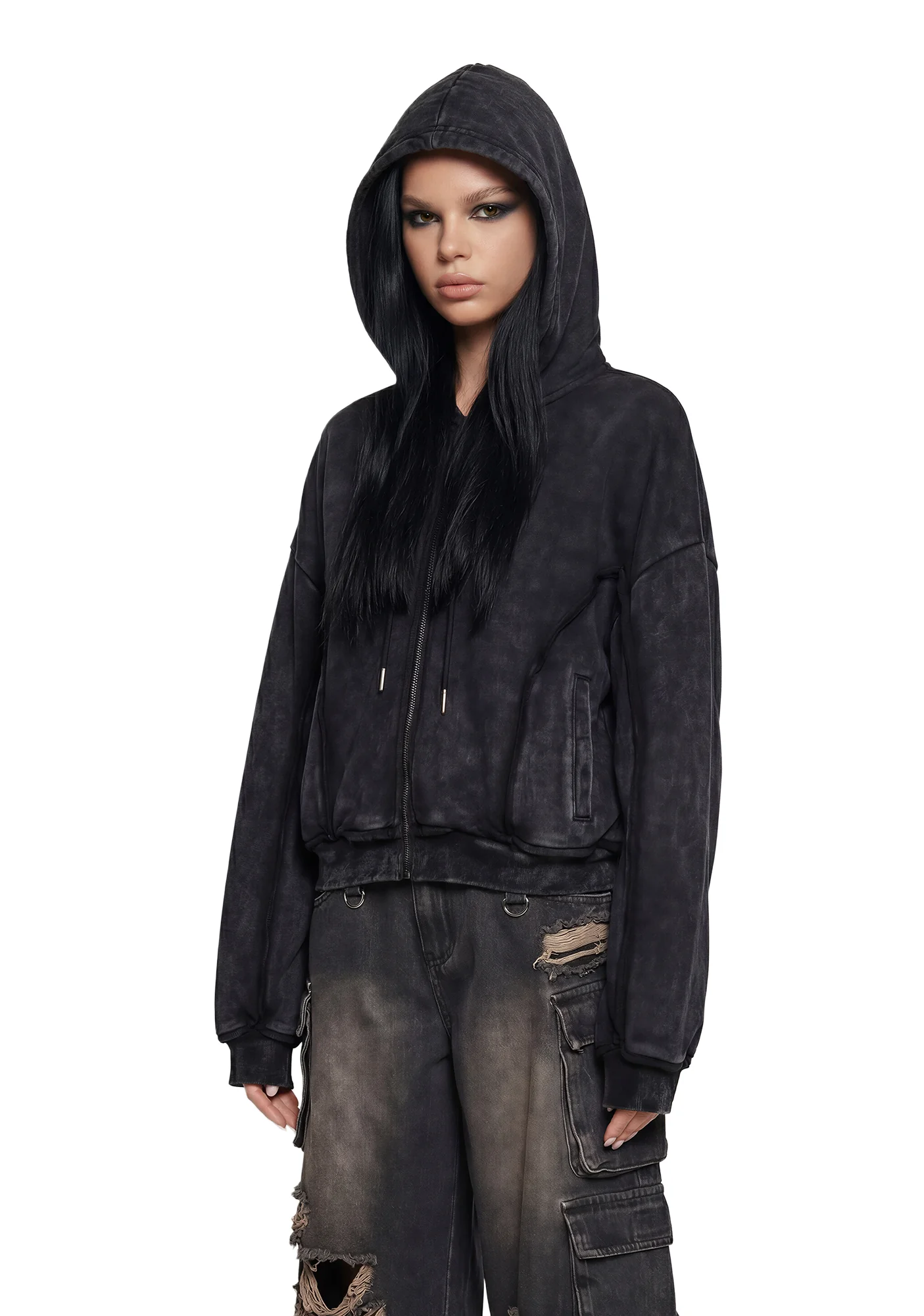 Dimension Boxy Zip Hoodie - Image 3