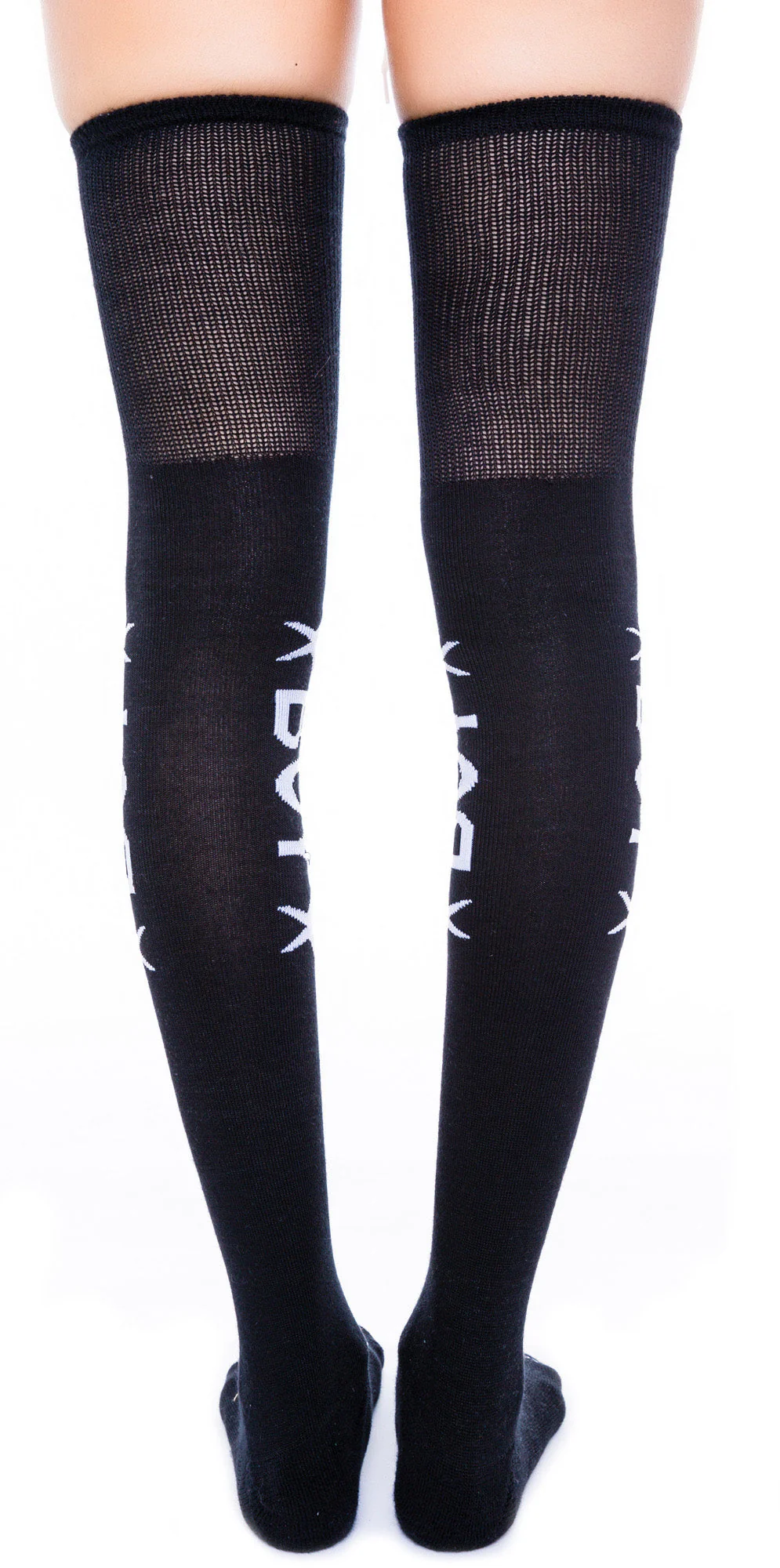 BOY Star Thigh High Socks - Black - Image 5