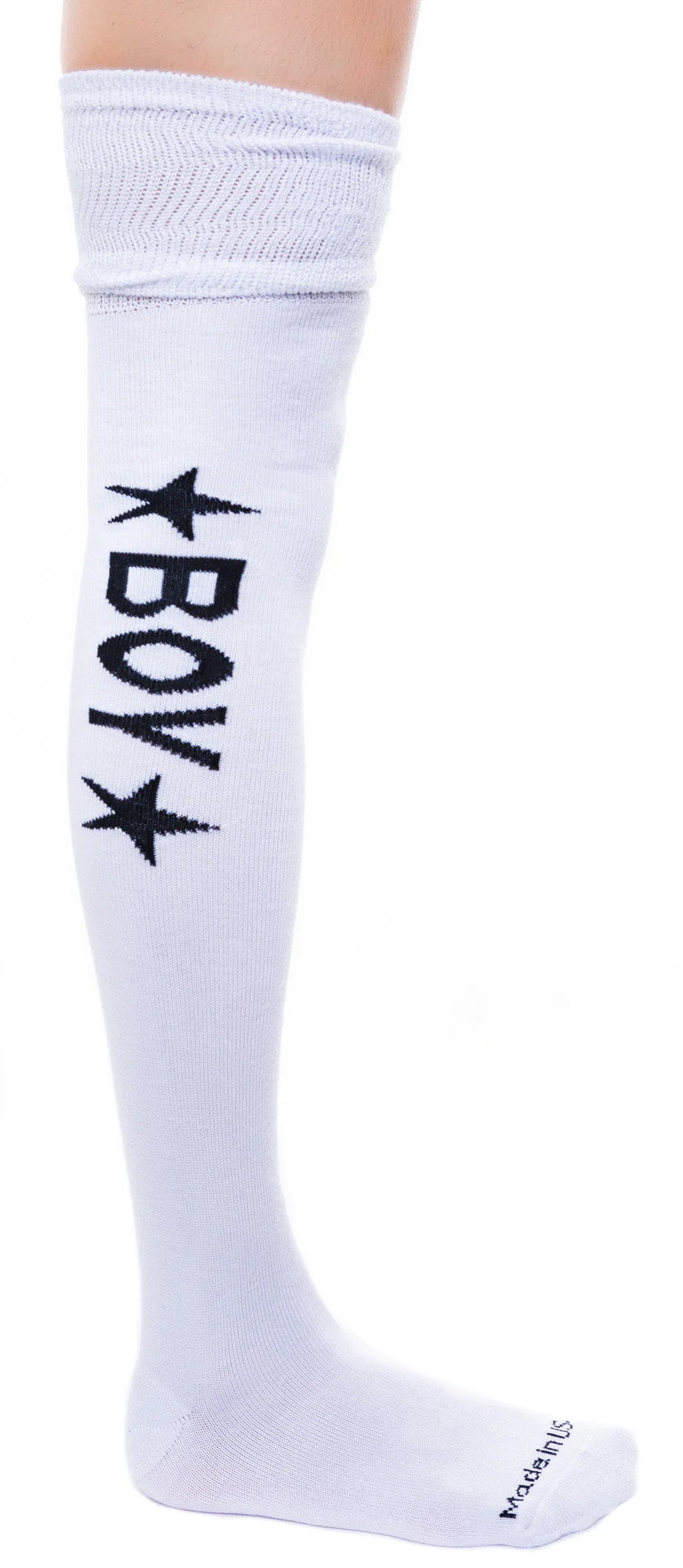 BOY Star Thigh High Socks - Black - Image 7