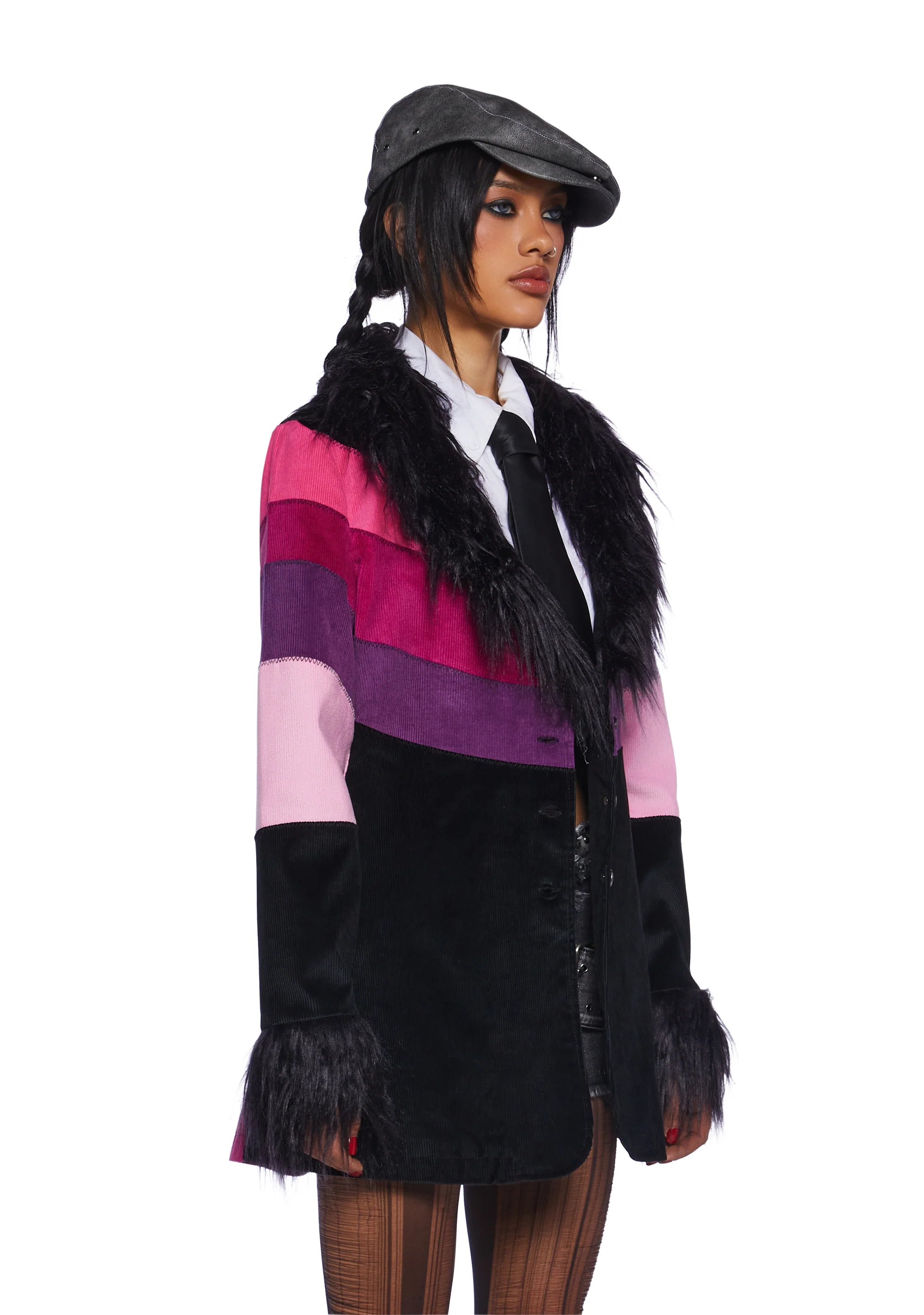 Break Free Corduroy Coat - Black - Image 3