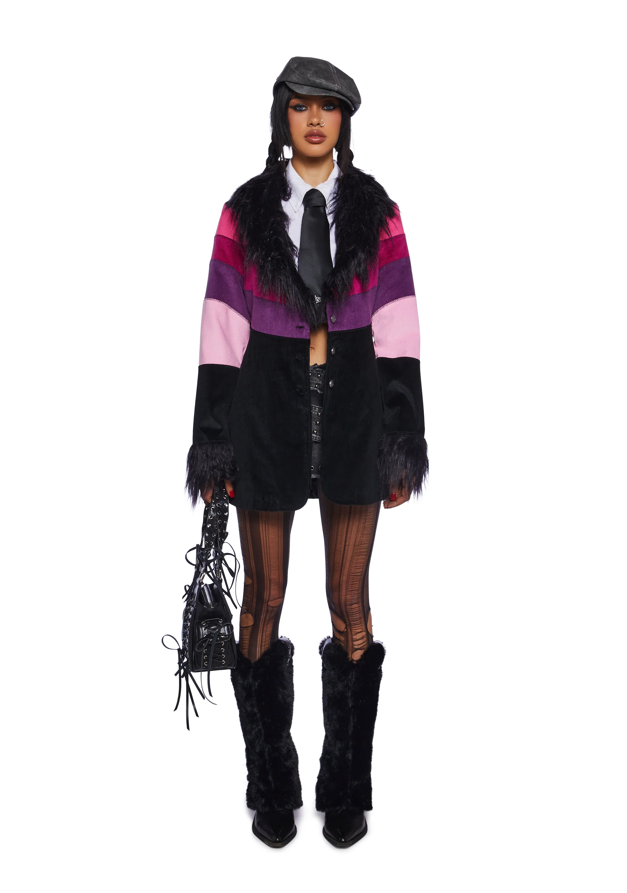 Break Free Corduroy Coat - Black - Image 6