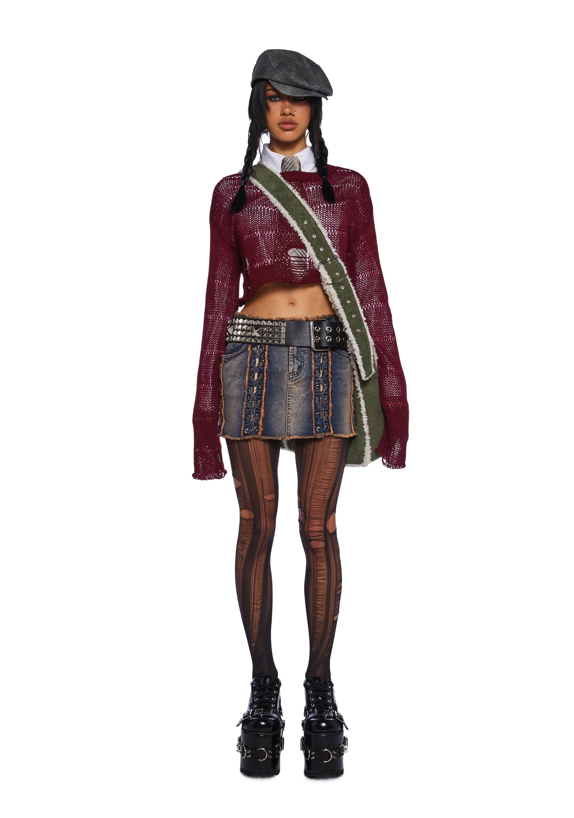 Breaking It All Denim Mini Skirt - Image 5