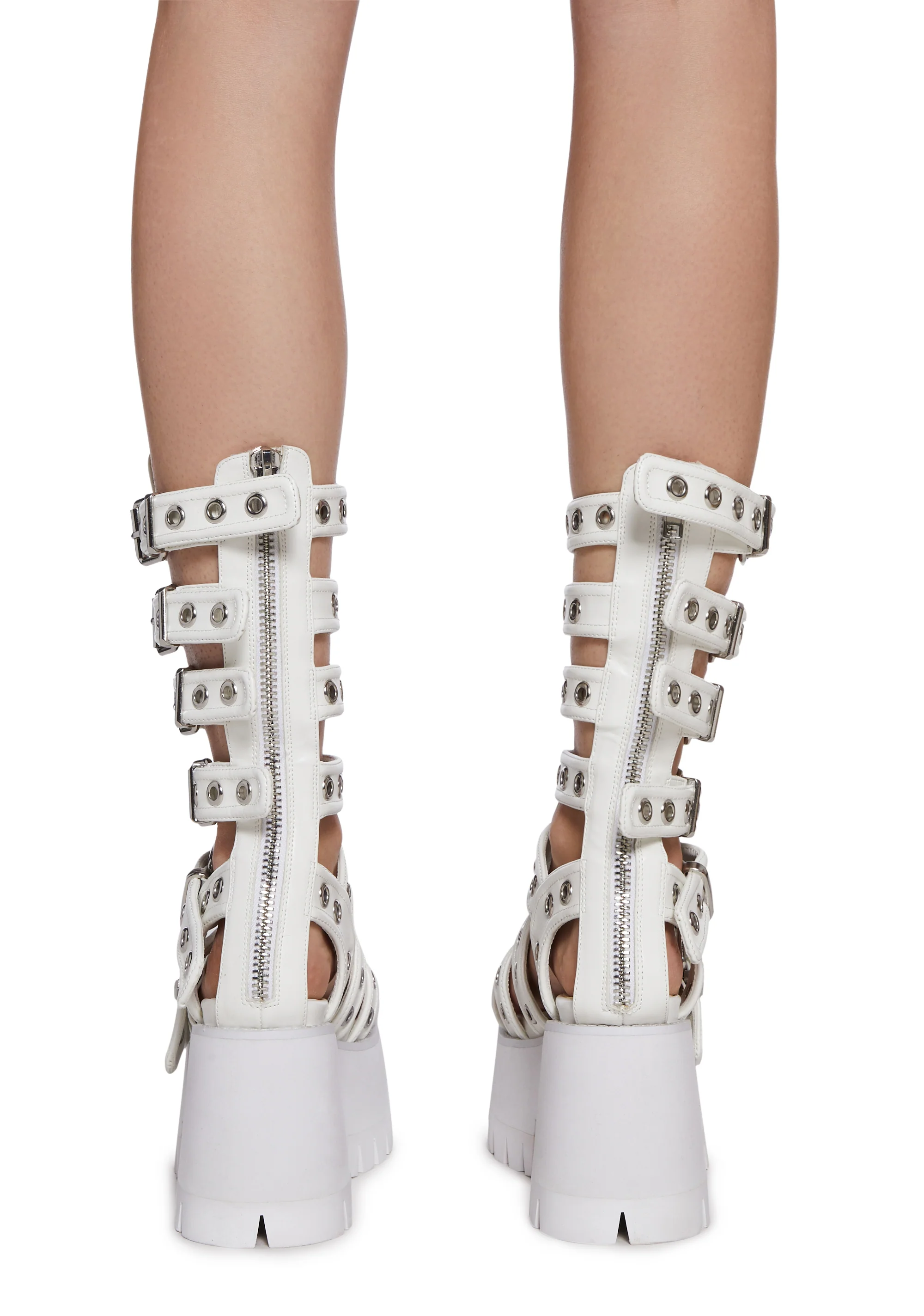 Breaking The Rules Platform Sandals - White - Image 4