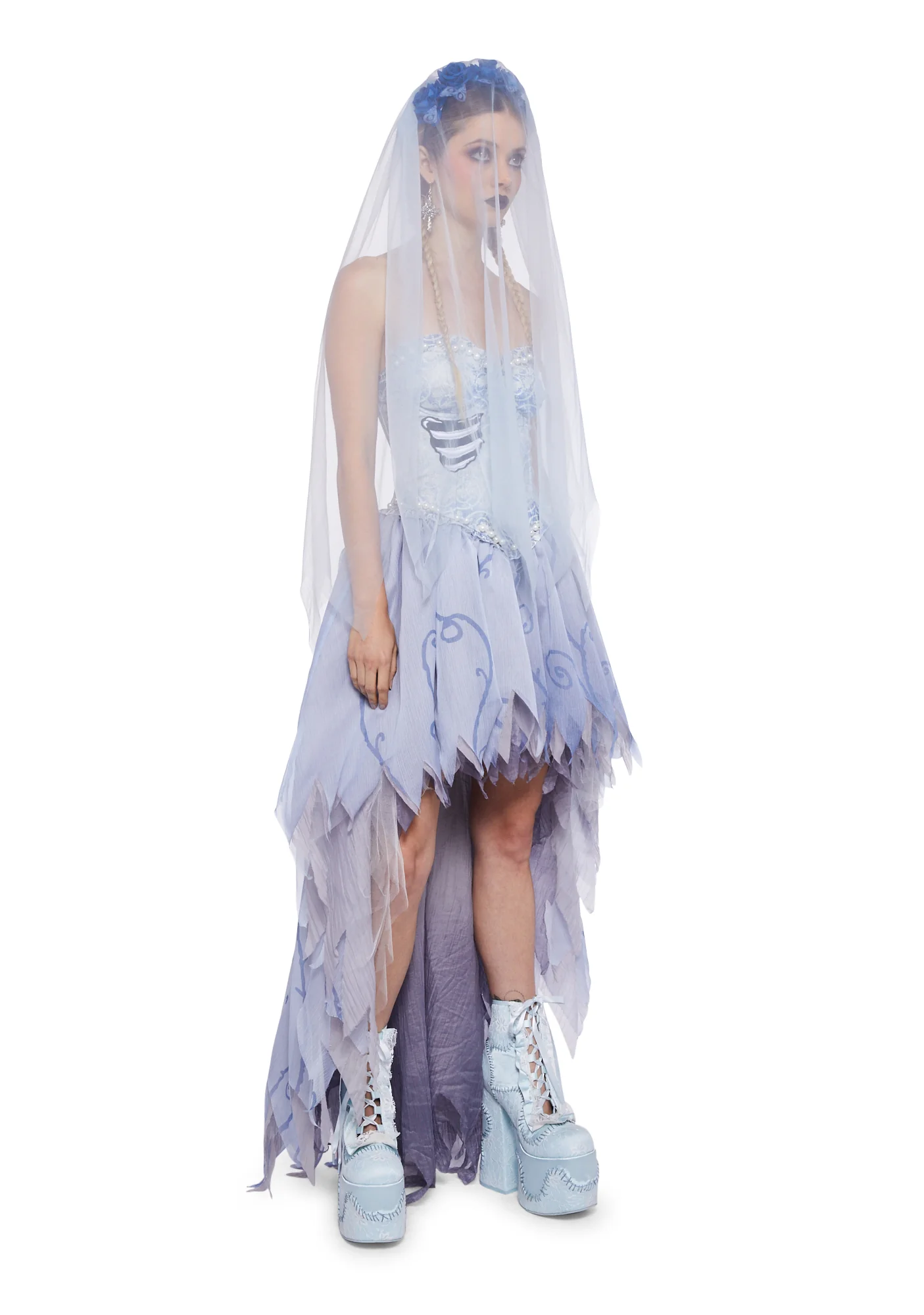 Bride Moonlit Glow Floral Veil - Image 5