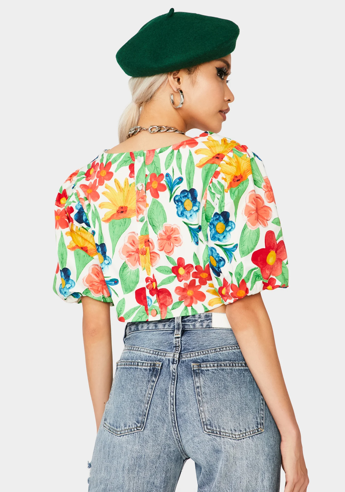 Bright Florals Crop Top - Image 4