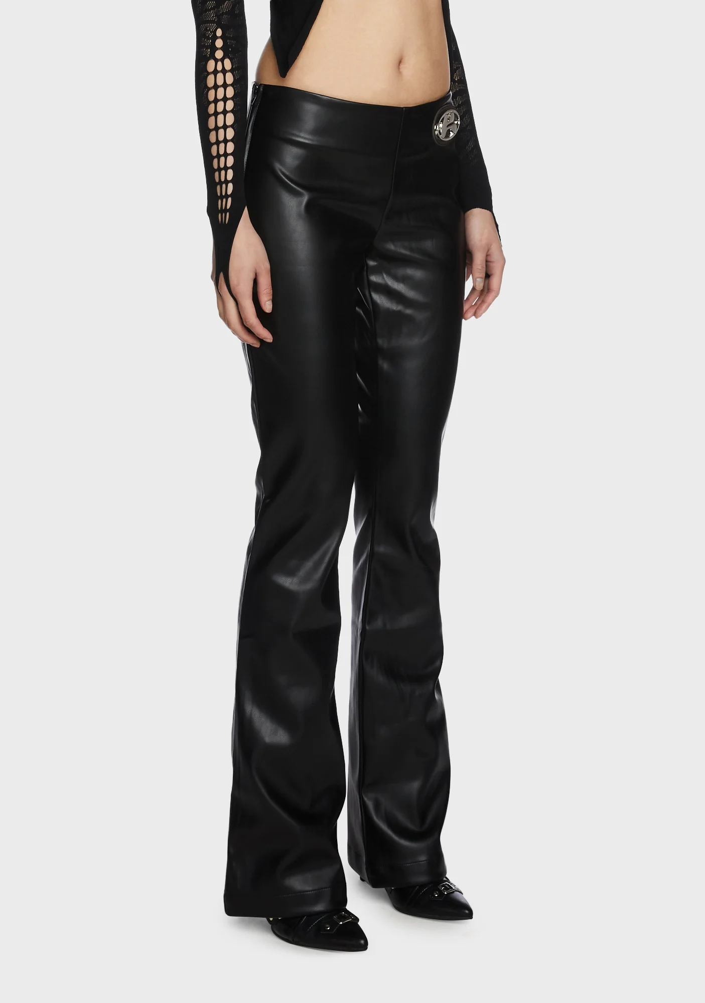 Britt Vegan Leather Pants - Image 3