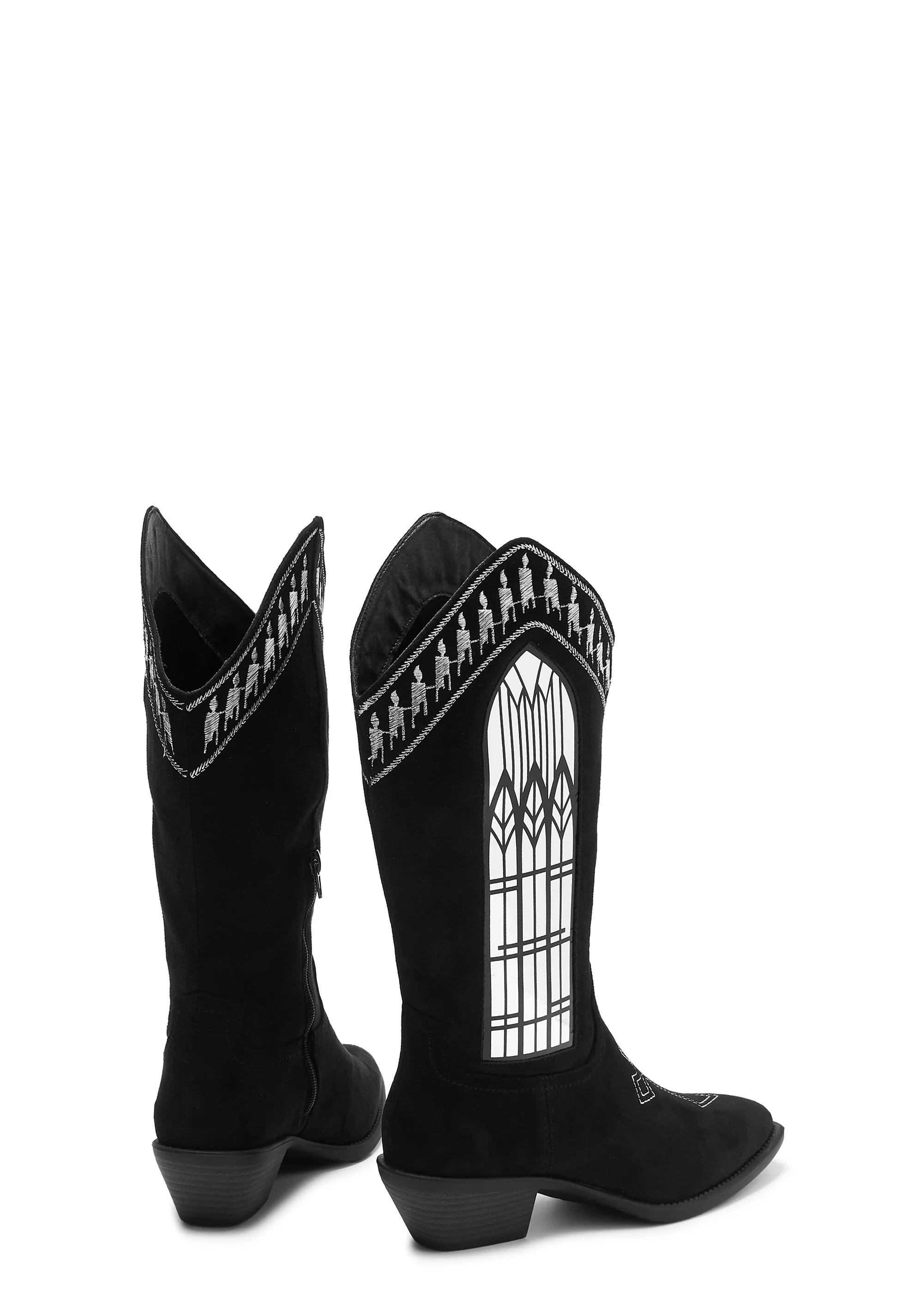 Broken Confessions Cowboy Boots - Black - Image 4