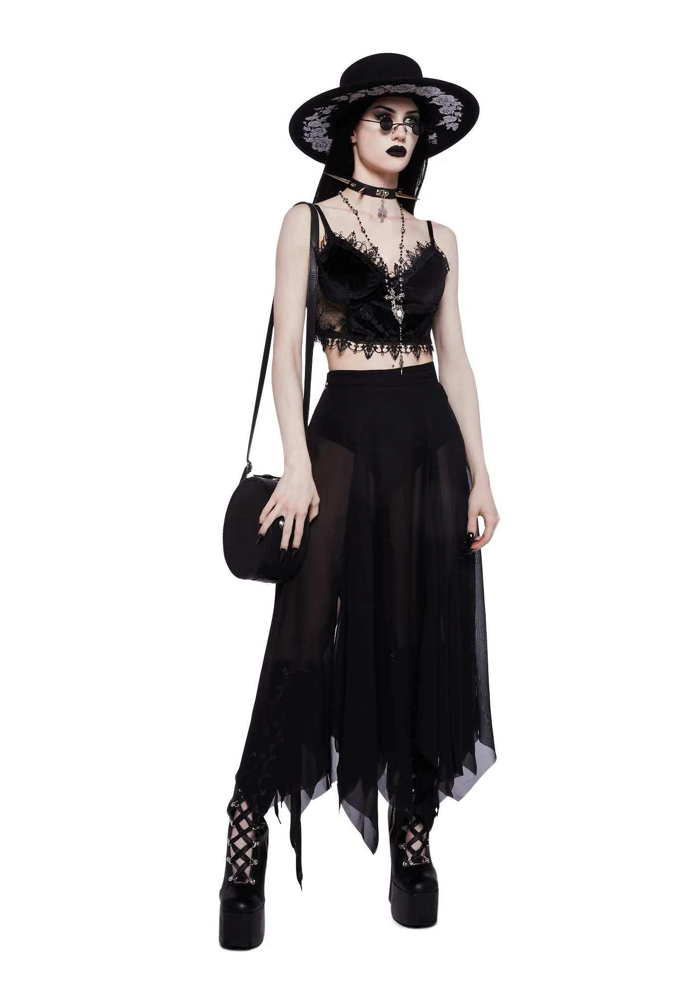 Brooding Shadows Chiffon Skirt - Image 2