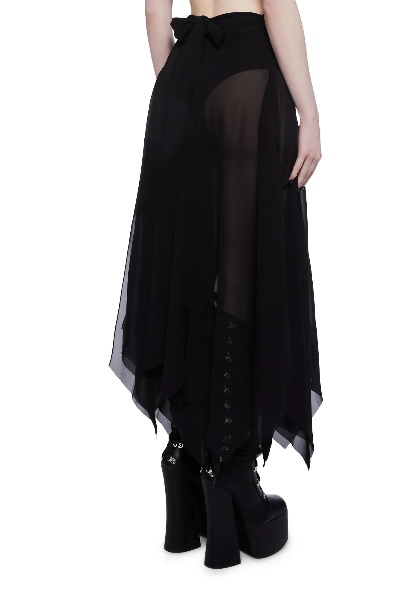 Brooding Shadows Chiffon Skirt - Image 6