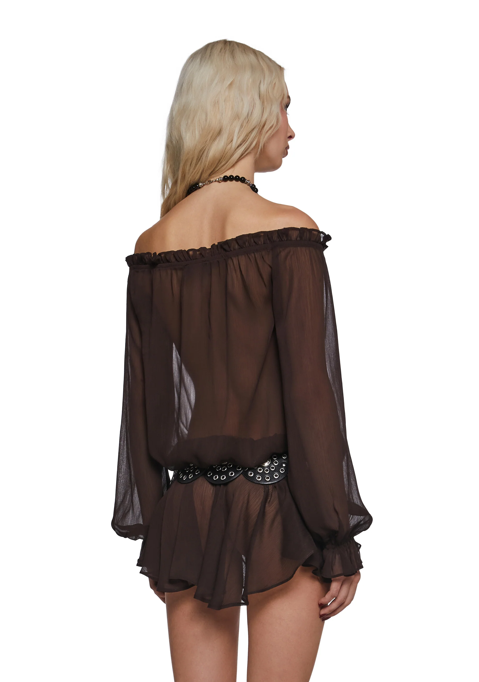 Billowing Winds Boho Dress - Brown - Image 4