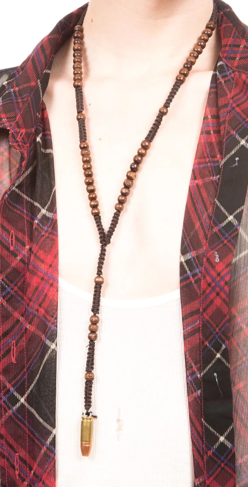 Bullet Rosary Necklace - Black - Image 2