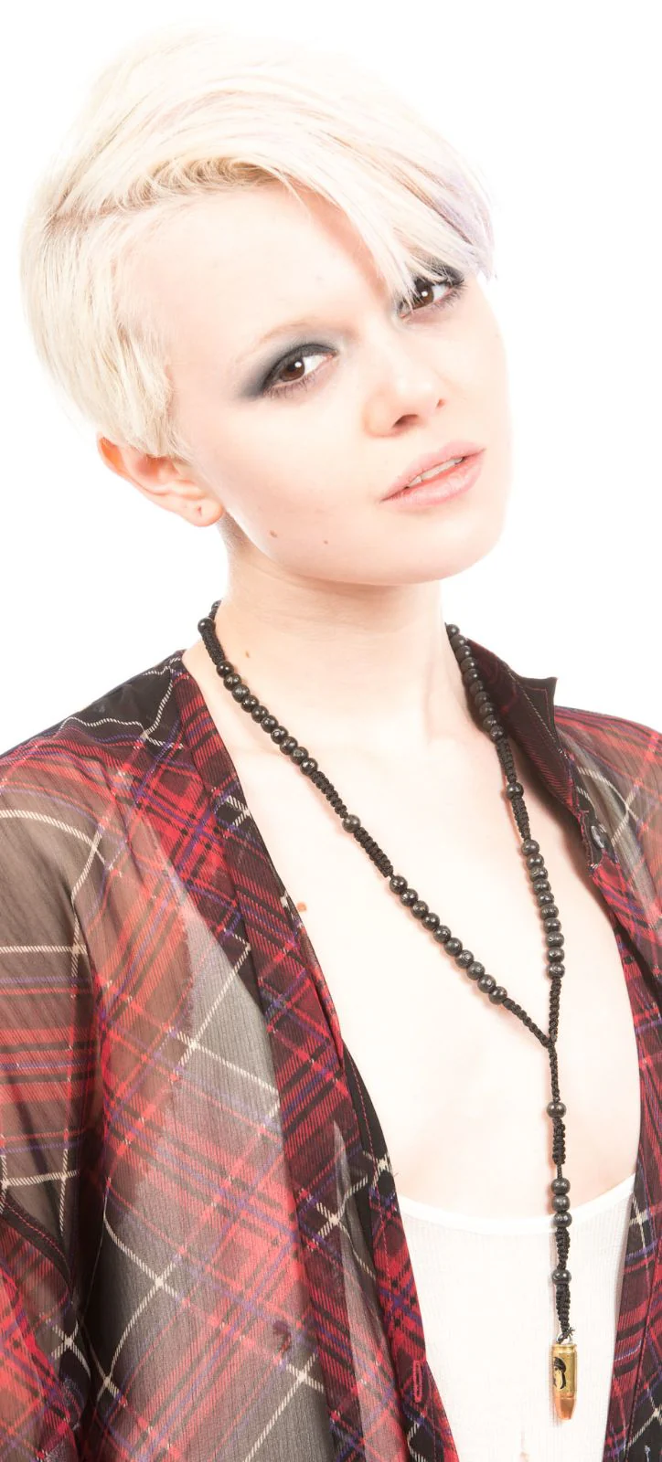 Bullet Rosary Necklace - Light Brown - Image 5