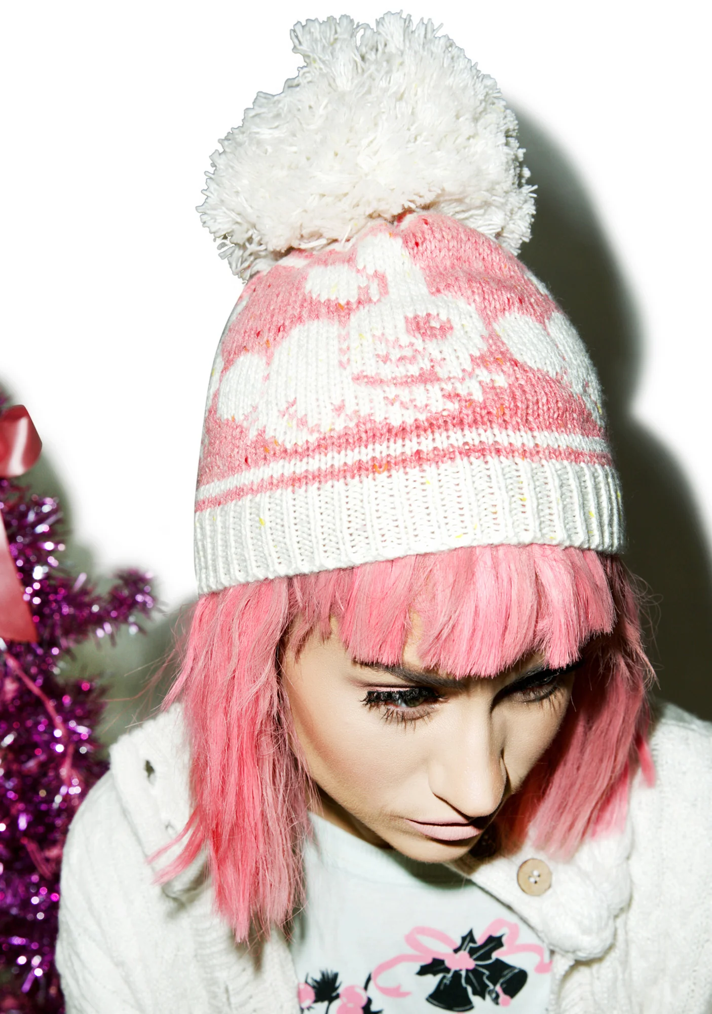 Bunny Jump Cable Knit Beanie - Image 4
