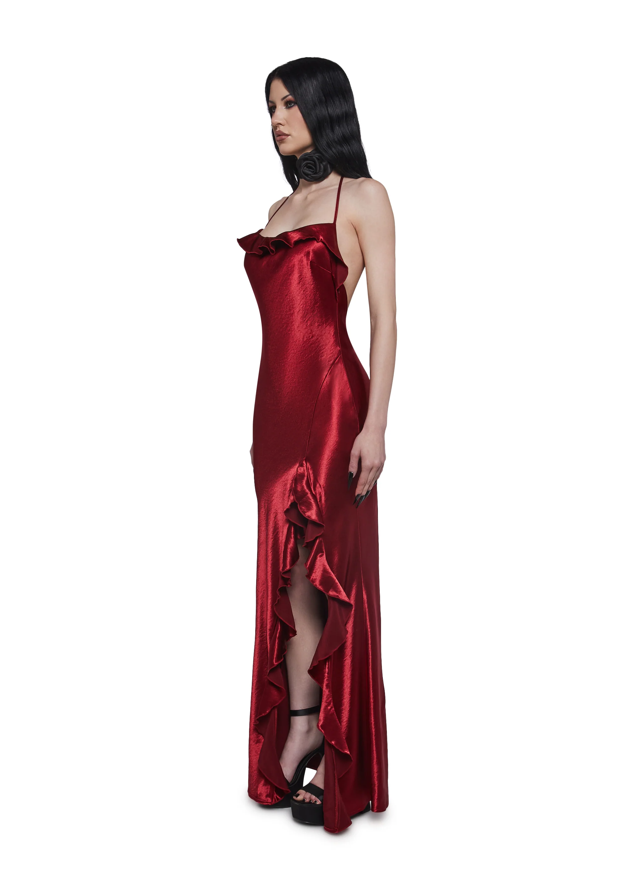 Envy Appeal Satin Maxi Dress - Image 5