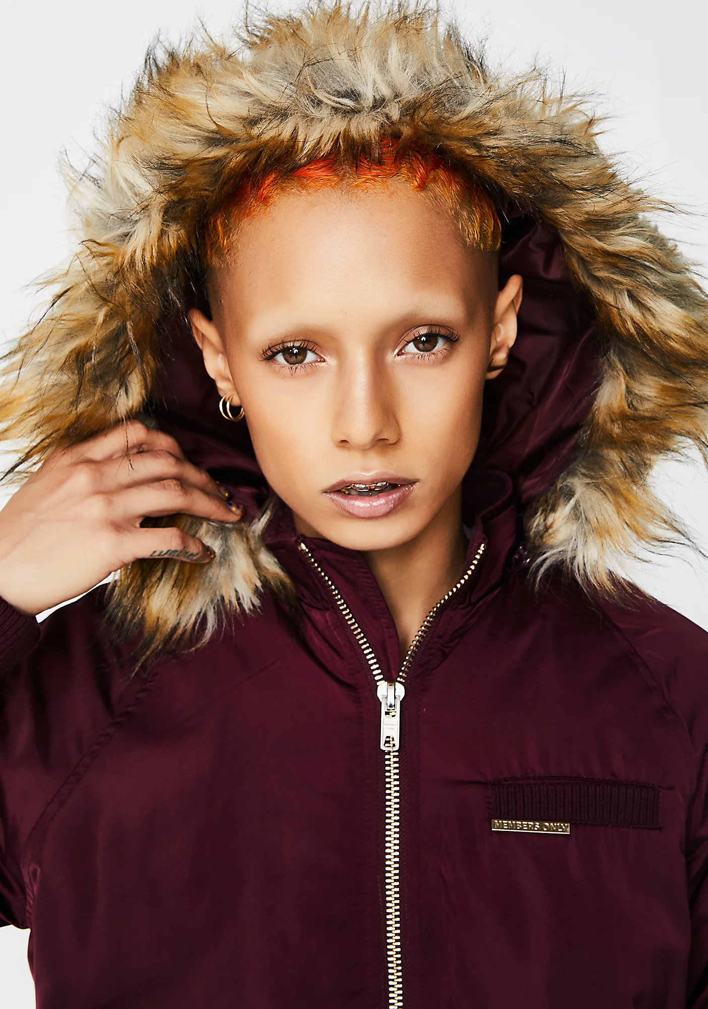 Burgundy Elongated Bomber - Image 3