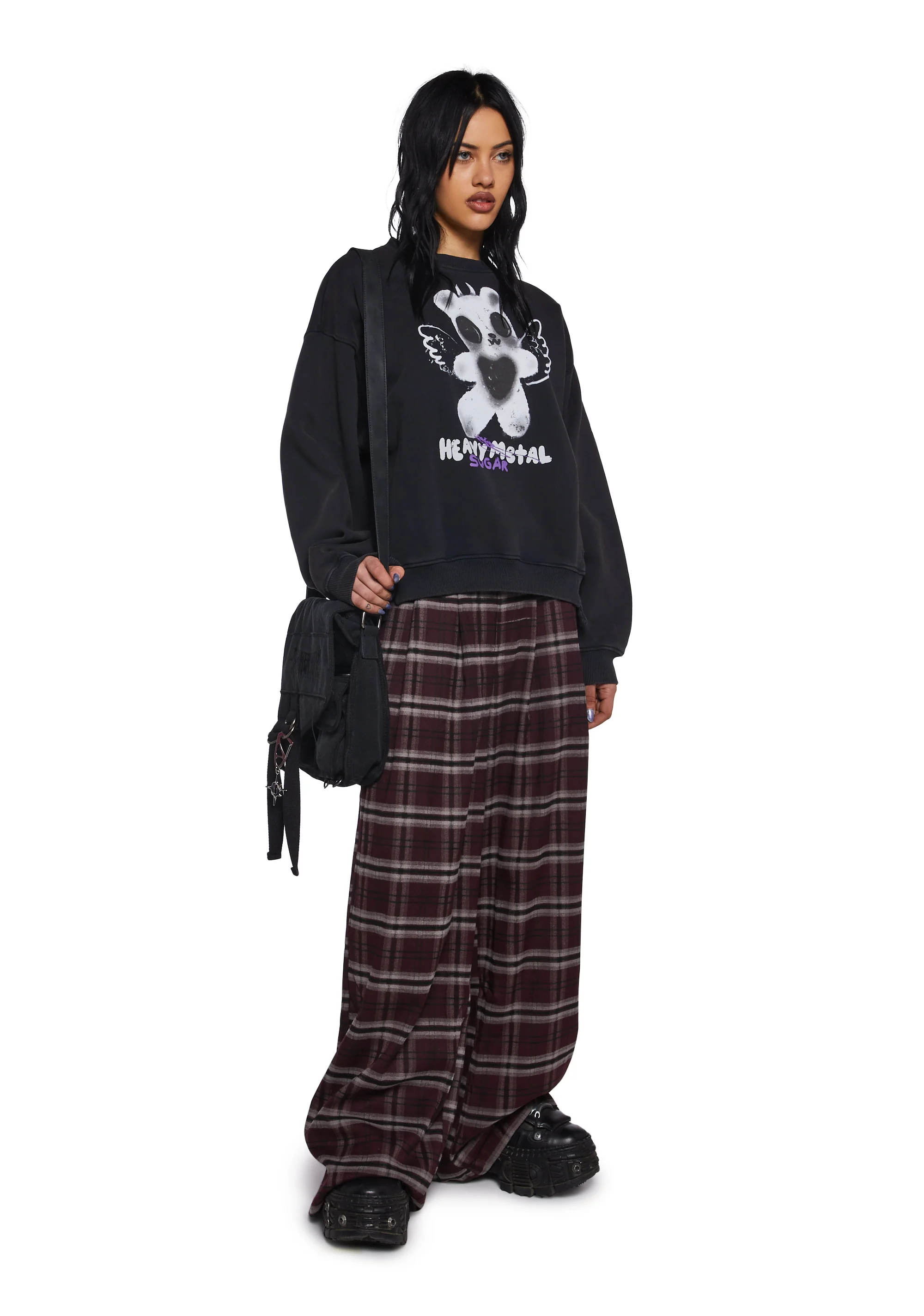 Hari Plaid Baggy Trousers - Image 2