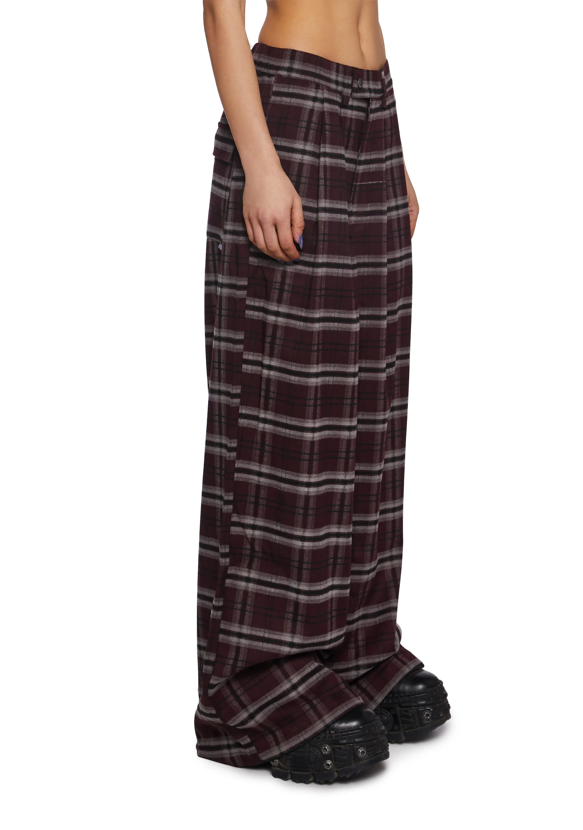 Hari Plaid Baggy Trousers - Image 3