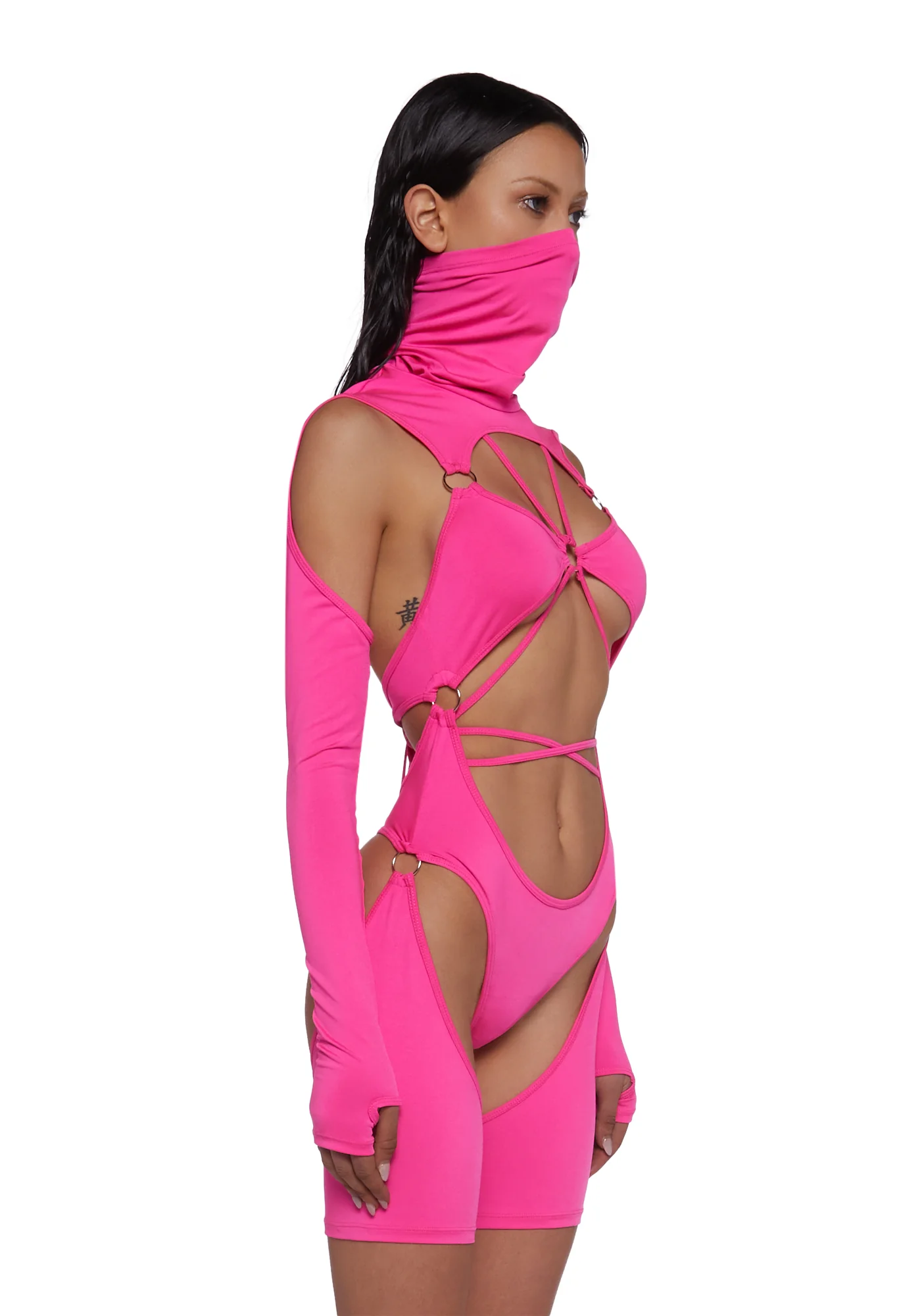 Drifting Guardian Cut-Out Romper - Pink - Image 4