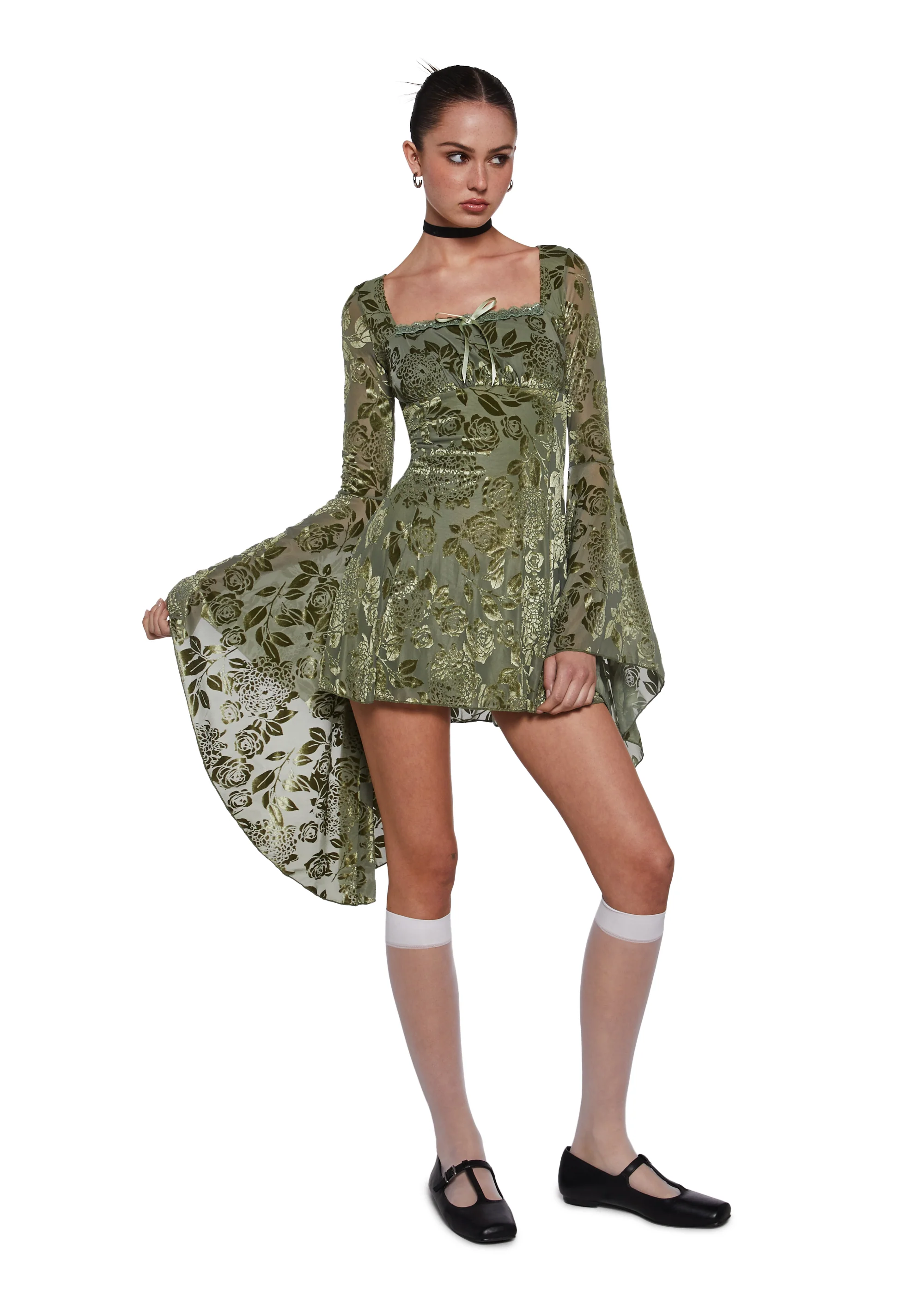 Whimsy Musings Flared Mini Dress - Image 2