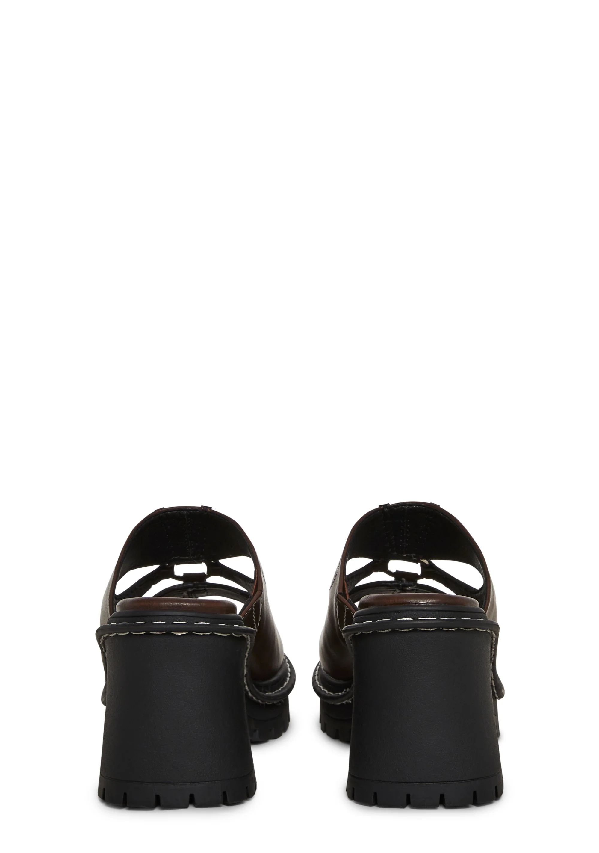 Feeling Good Platform Mules - Brown - Image 4