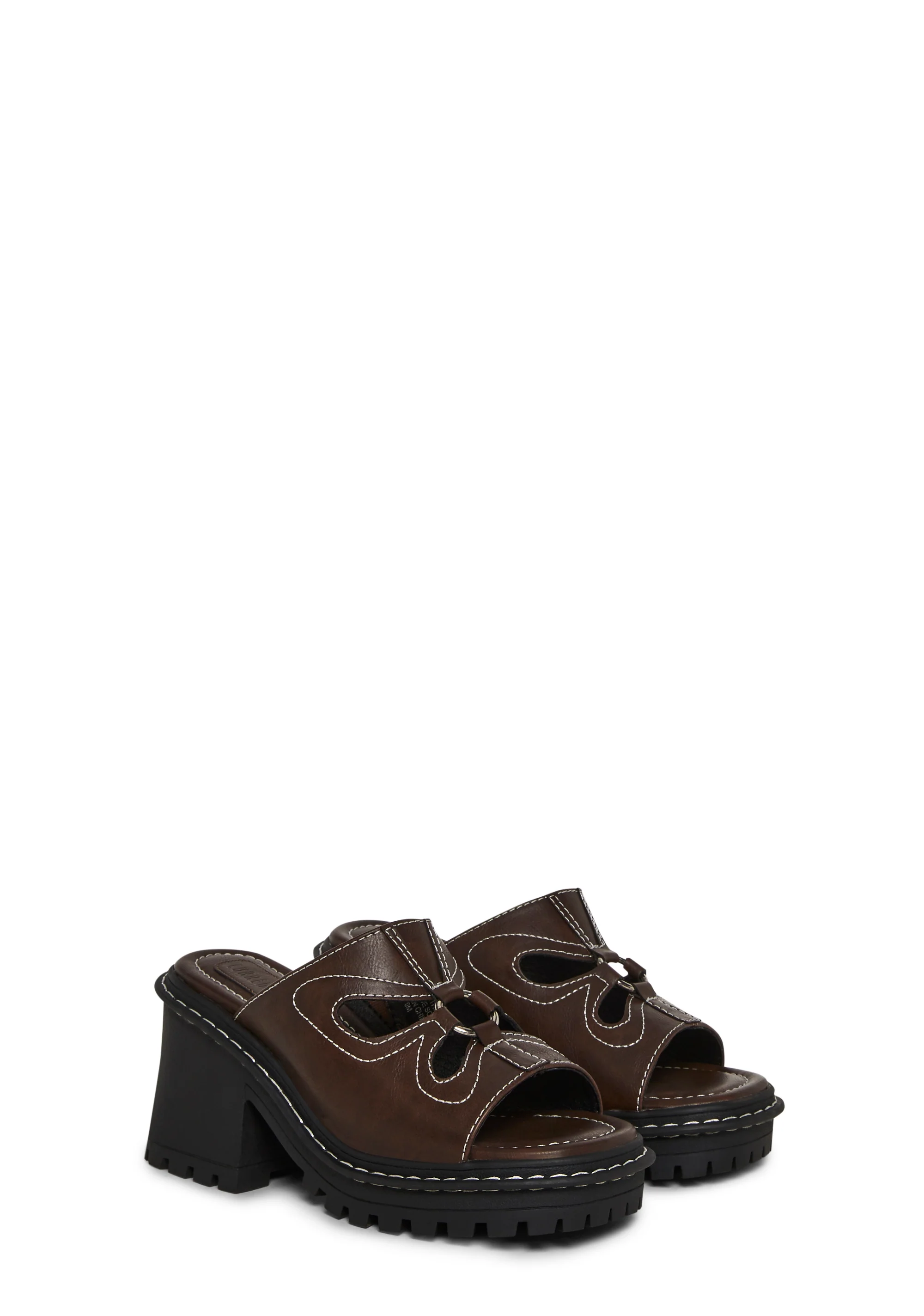 Feeling Good Platform Mules - Brown - Image 5