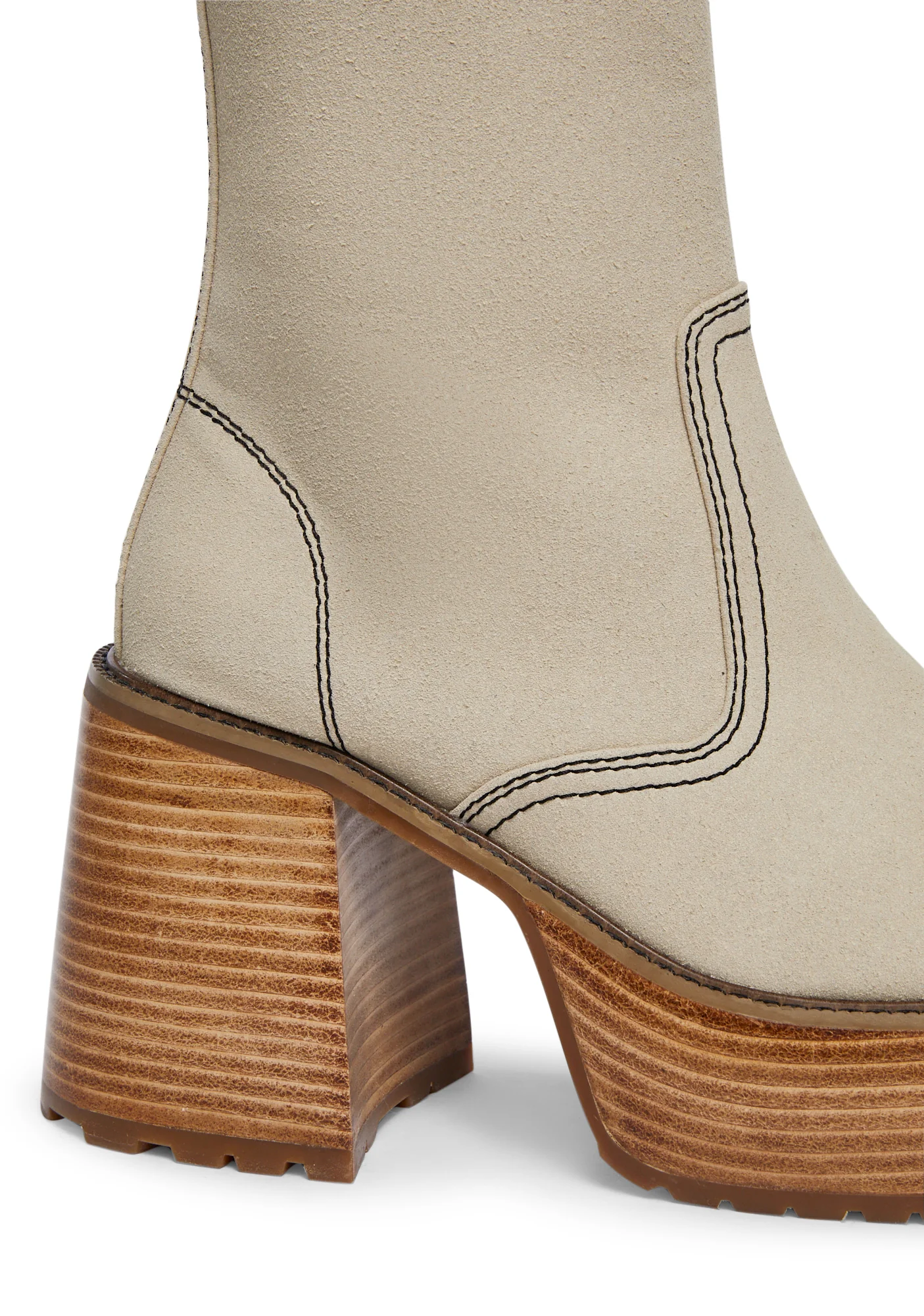 Buzz Me In Platform Boots - Ecru - Image 2