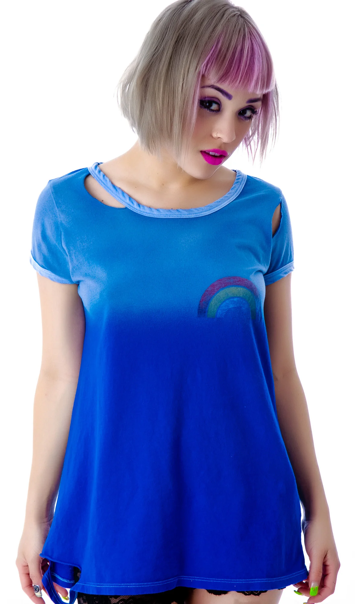 CA Rainbow Ringer Tee - Image 3