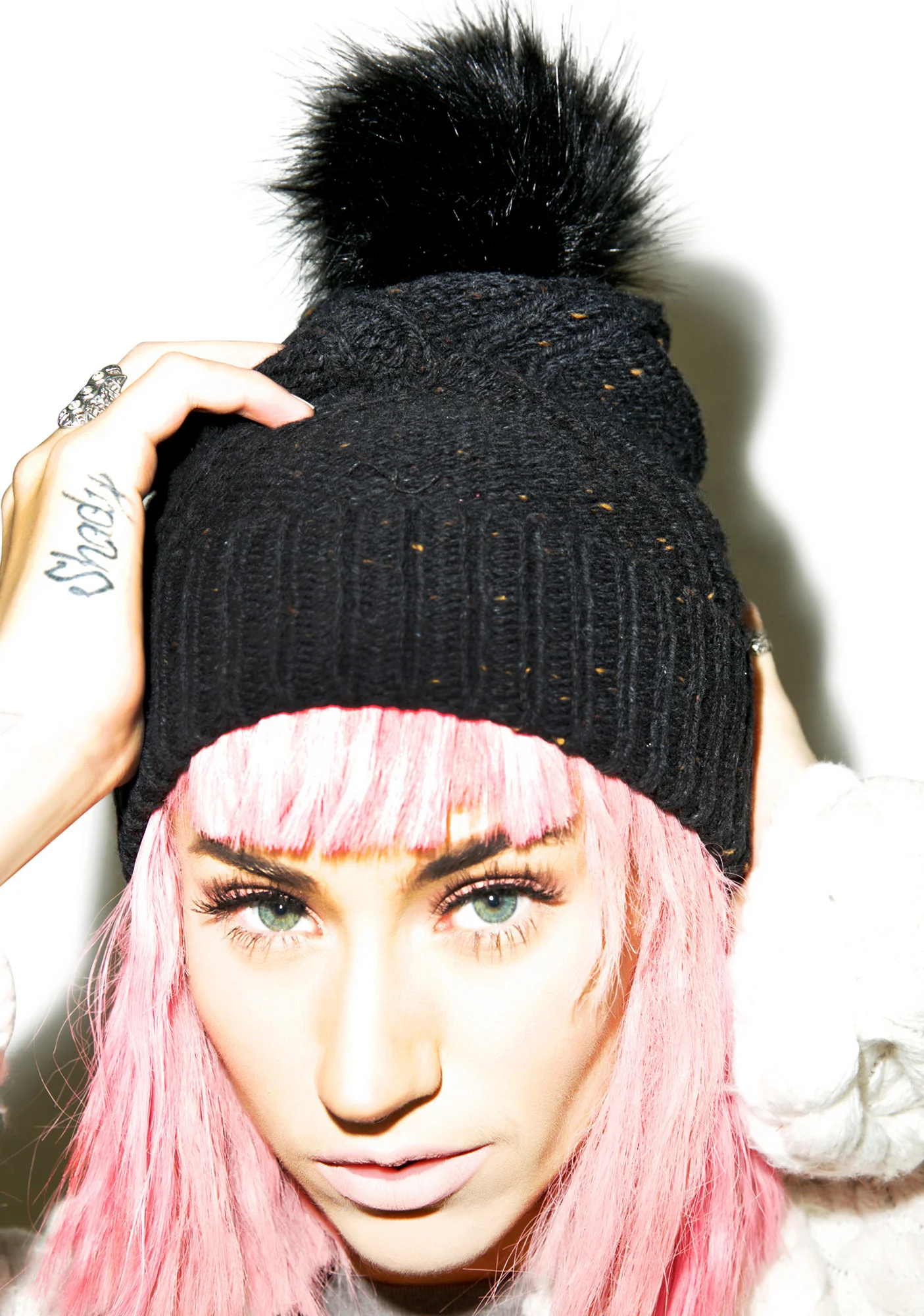 Cable Knit Beanie - Image 8
