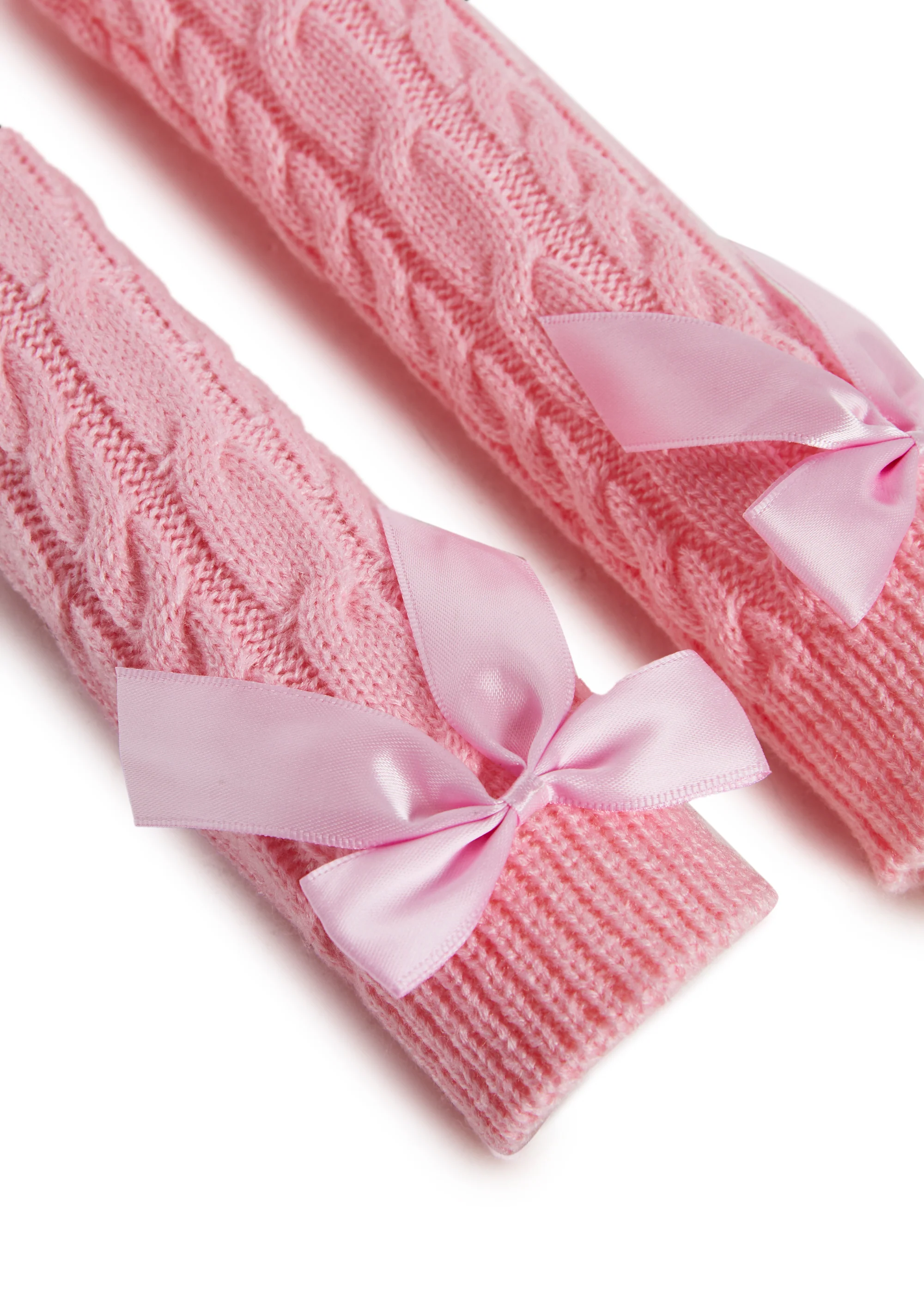 Cable Knit Fingerless Gloves - Image 4