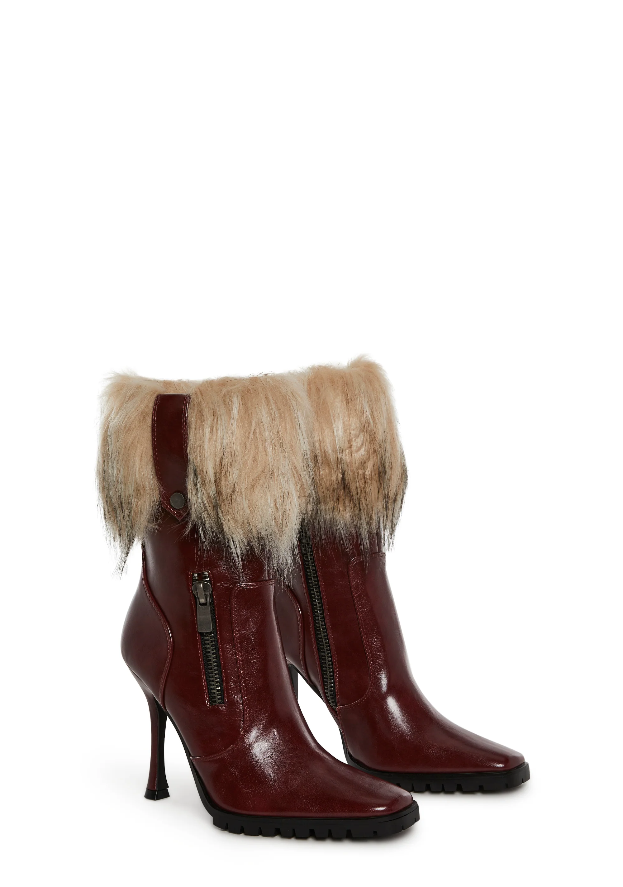 Call The Shots Heeled Boots - Red - Image 3
