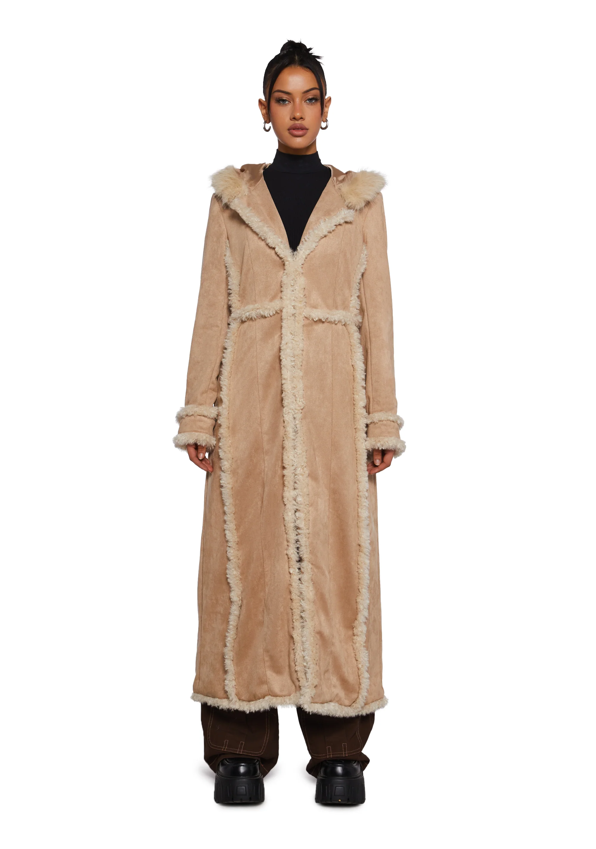 Campus Chill Faux Suede Coat - Image 5