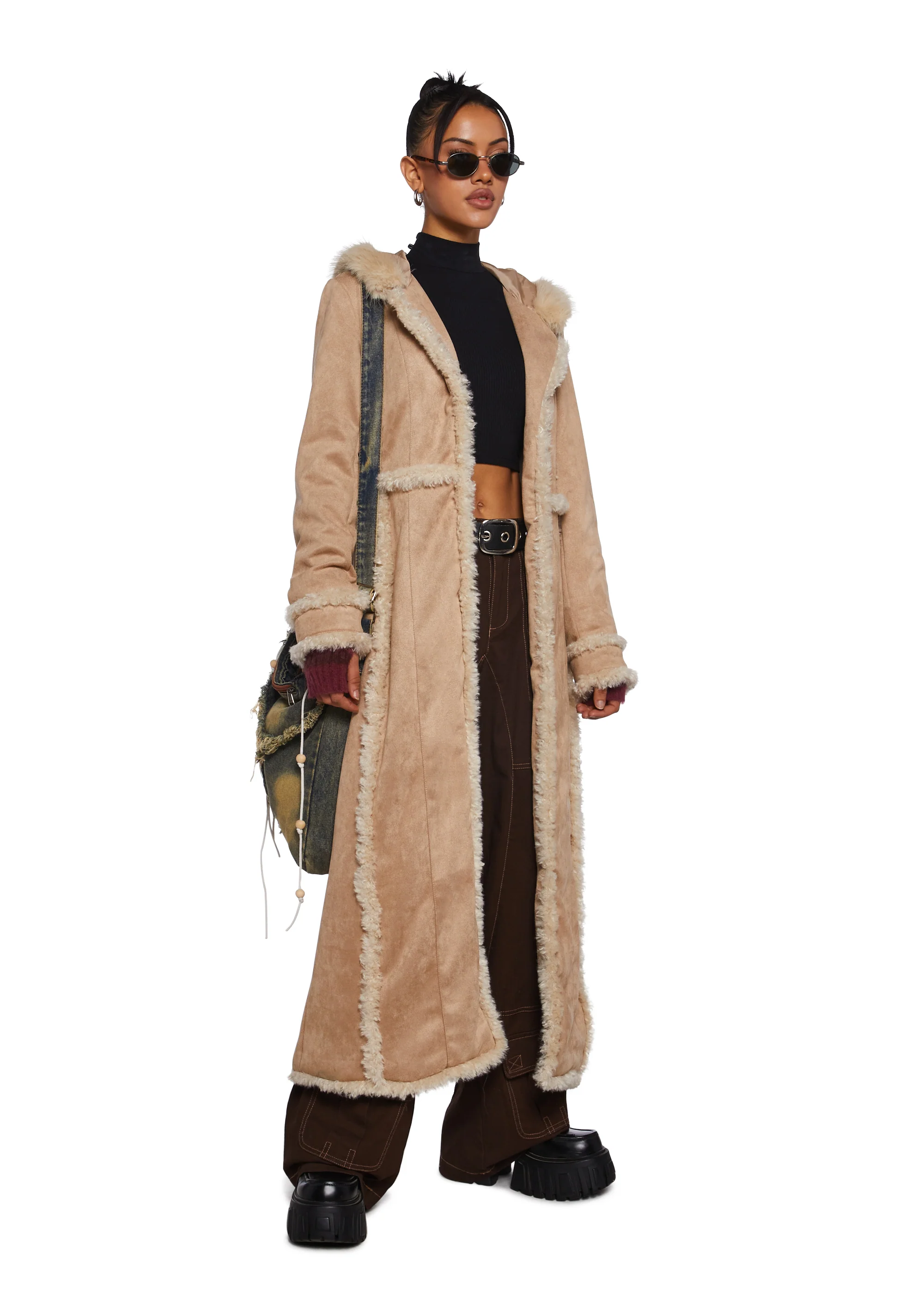 Campus Chill Faux Suede Coat - Image 6