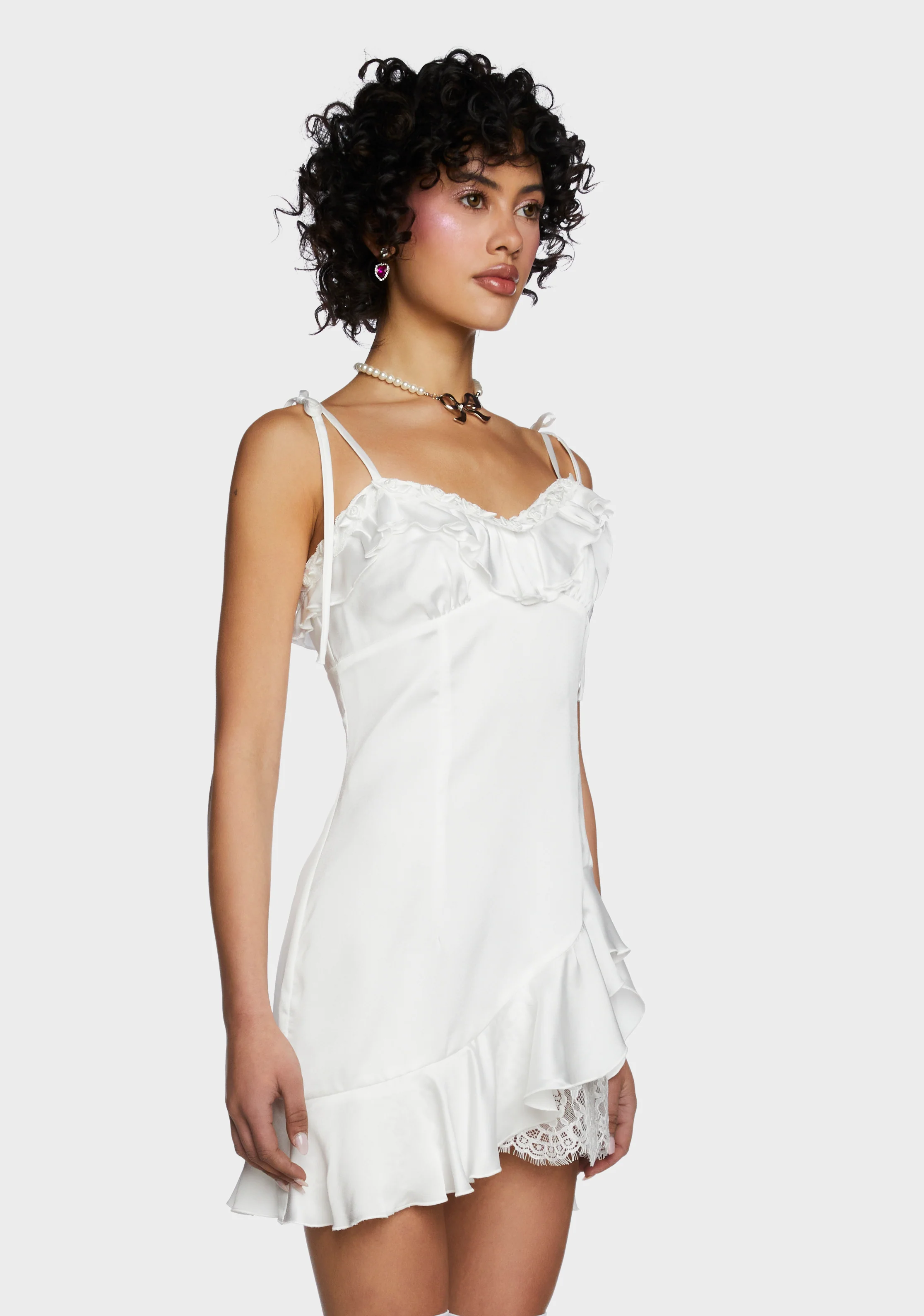 Candy Cravers Mini Dress - White - Image 3