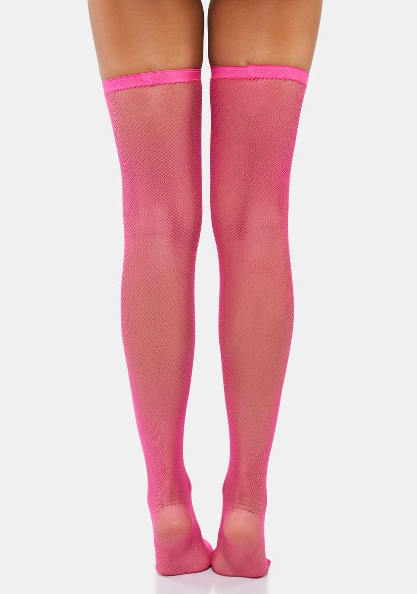 Candy Dare It Spandex Fishnet Thigh Highs - Image 3