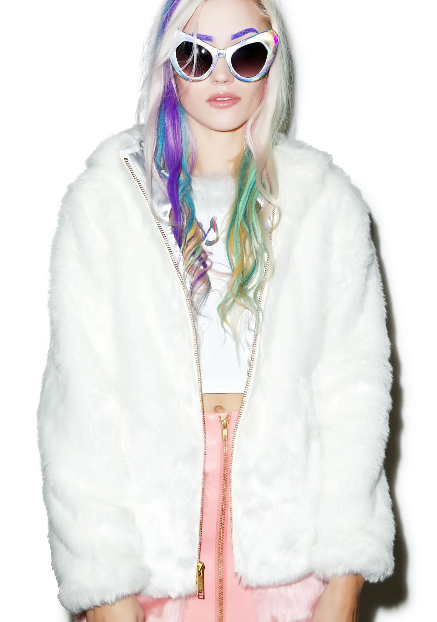 Candy Fur Jacket - Pink - Image 8