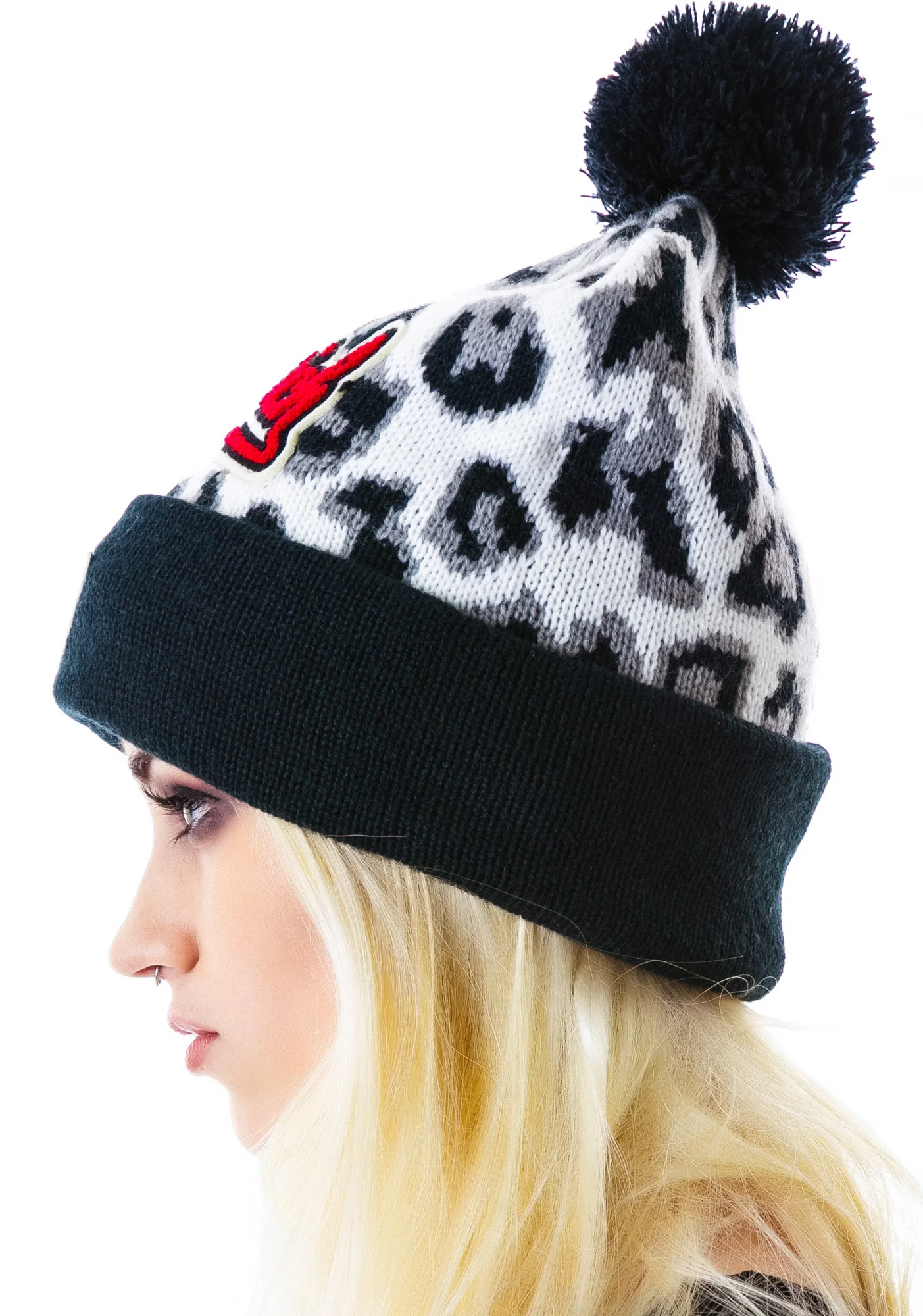 Candy Leopard Knit Beanie - Image 2