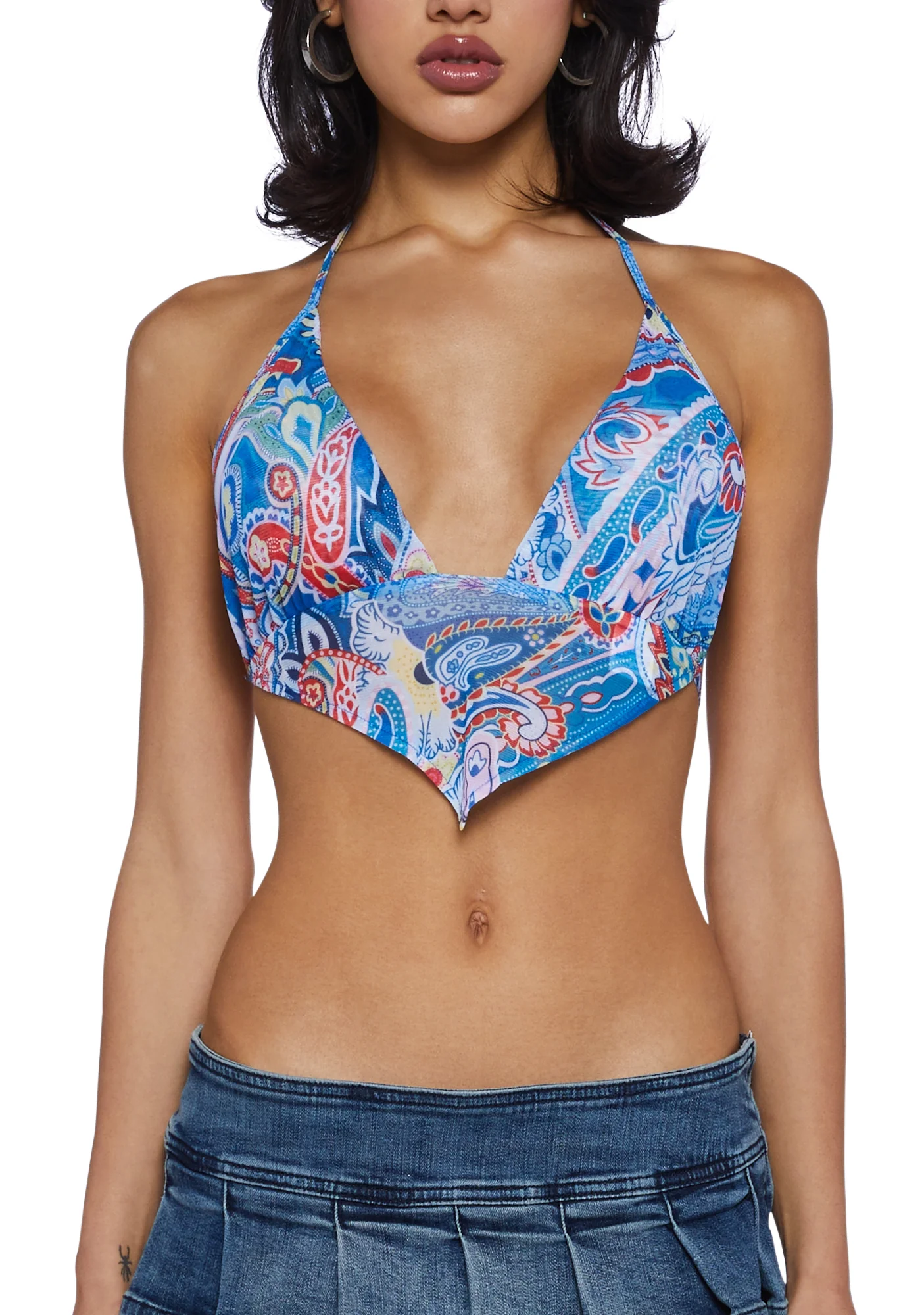 Carefree Soul Halter Top - Blue - Image 5