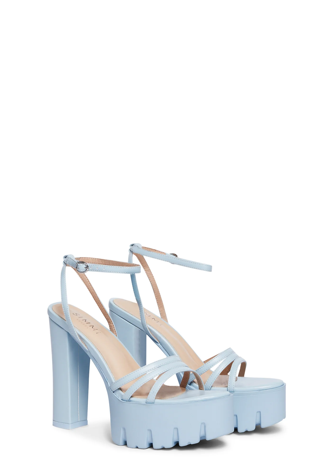 Caria-1 Block Heels - Blue - Image 3