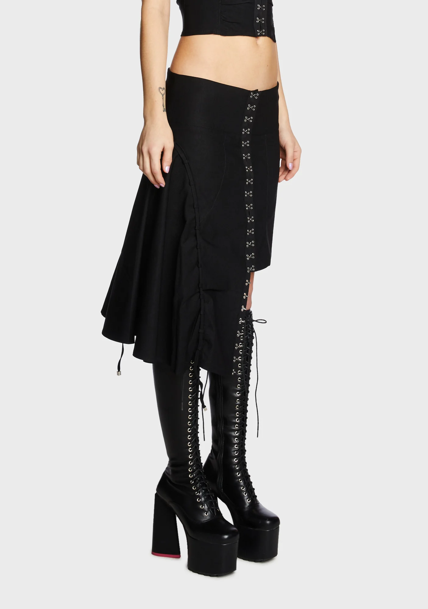 Carlisia Asymmetrical Midi Skirt - Image 4