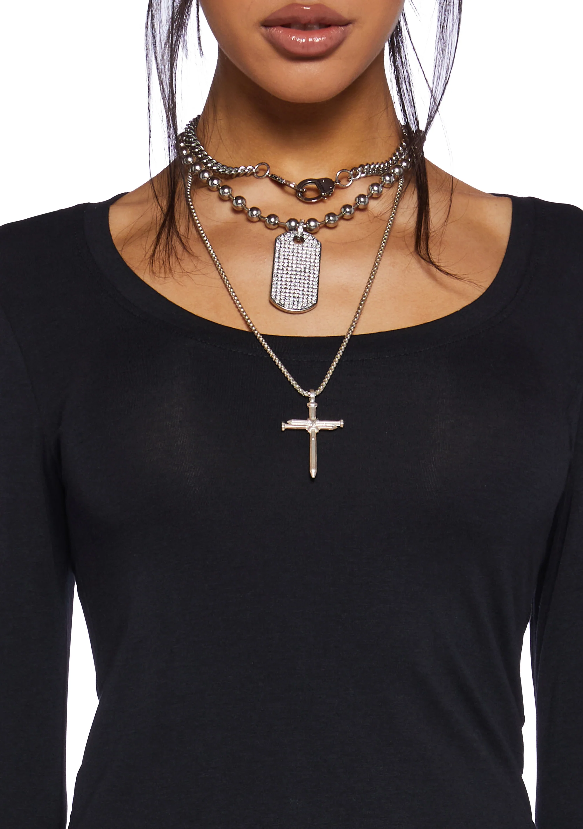 Casual Meetups Long Sleeve Top - Black - Image 5