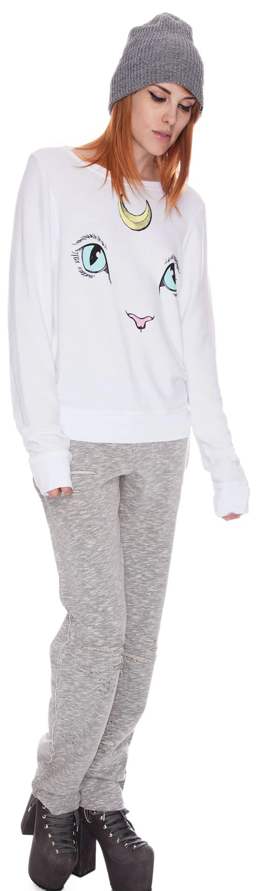 Cat and Moon Baggy Beach Jumper - Image 10