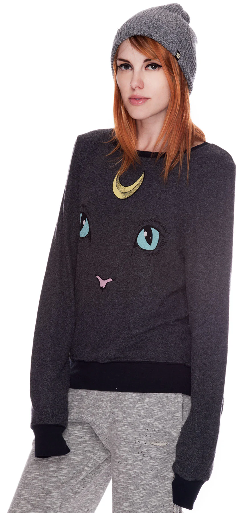 Cat and Moon Baggy Beach Jumper - Image 5