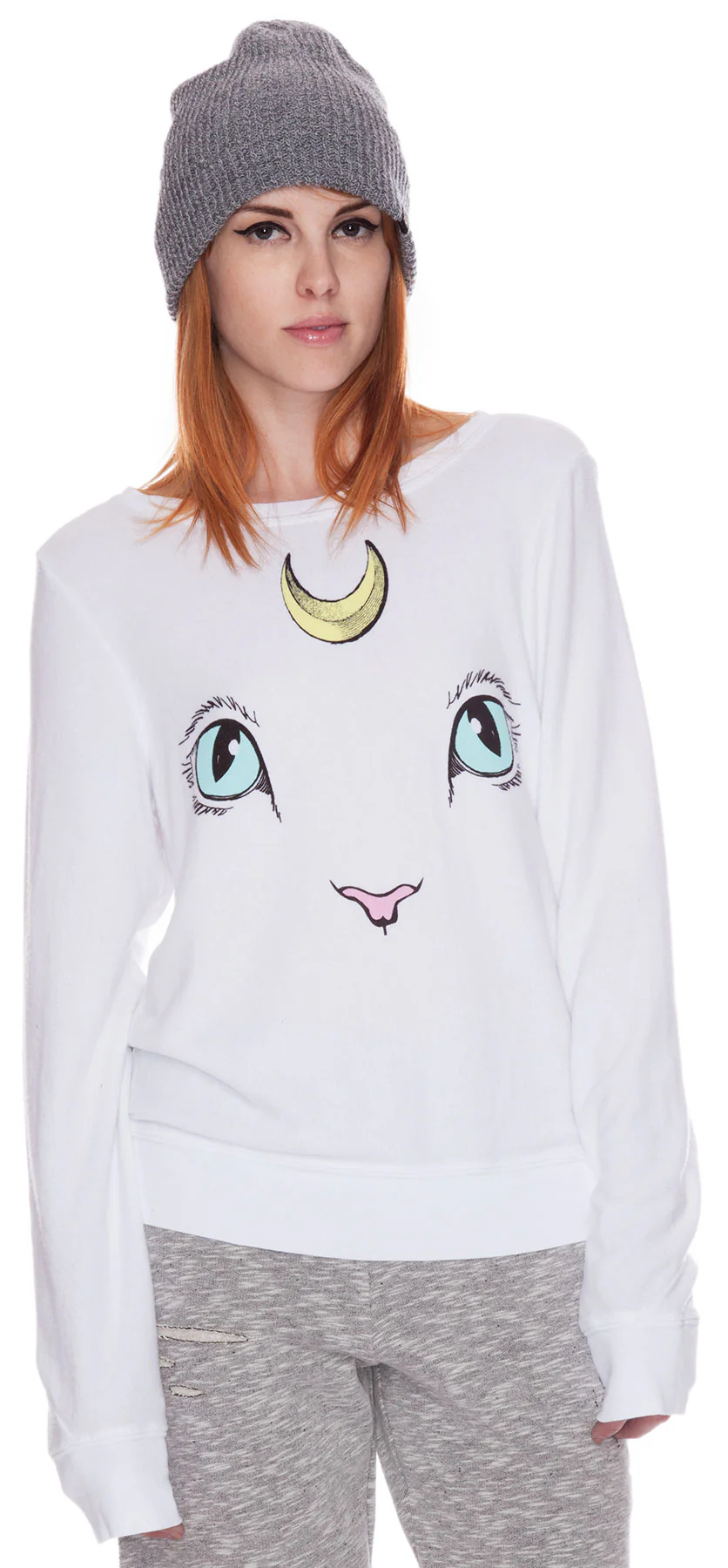Cat and Moon Baggy Beach Jumper - Image 6