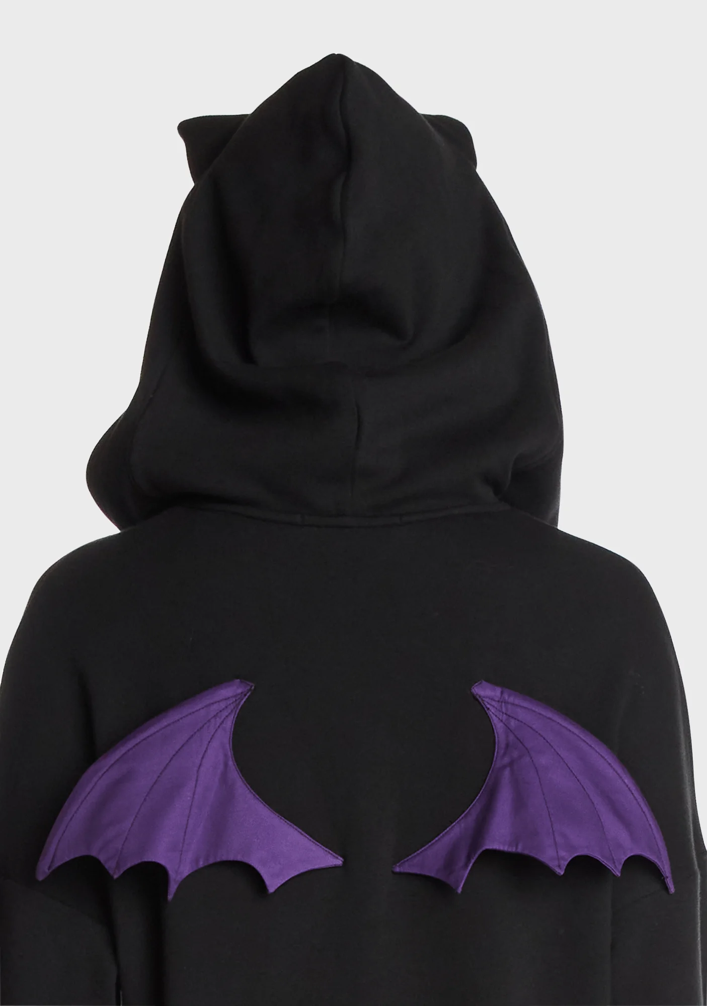 Cat Ear Bell Sleeves Hooded Zip Dress - Image 2