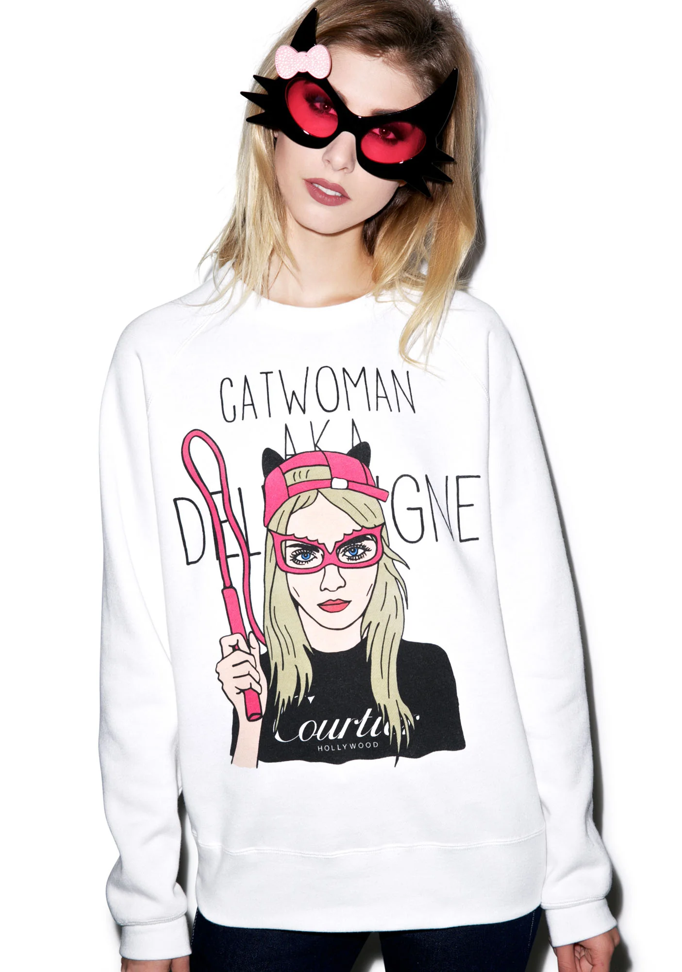 Cat Woman Crew Neck Pullover - Image 4